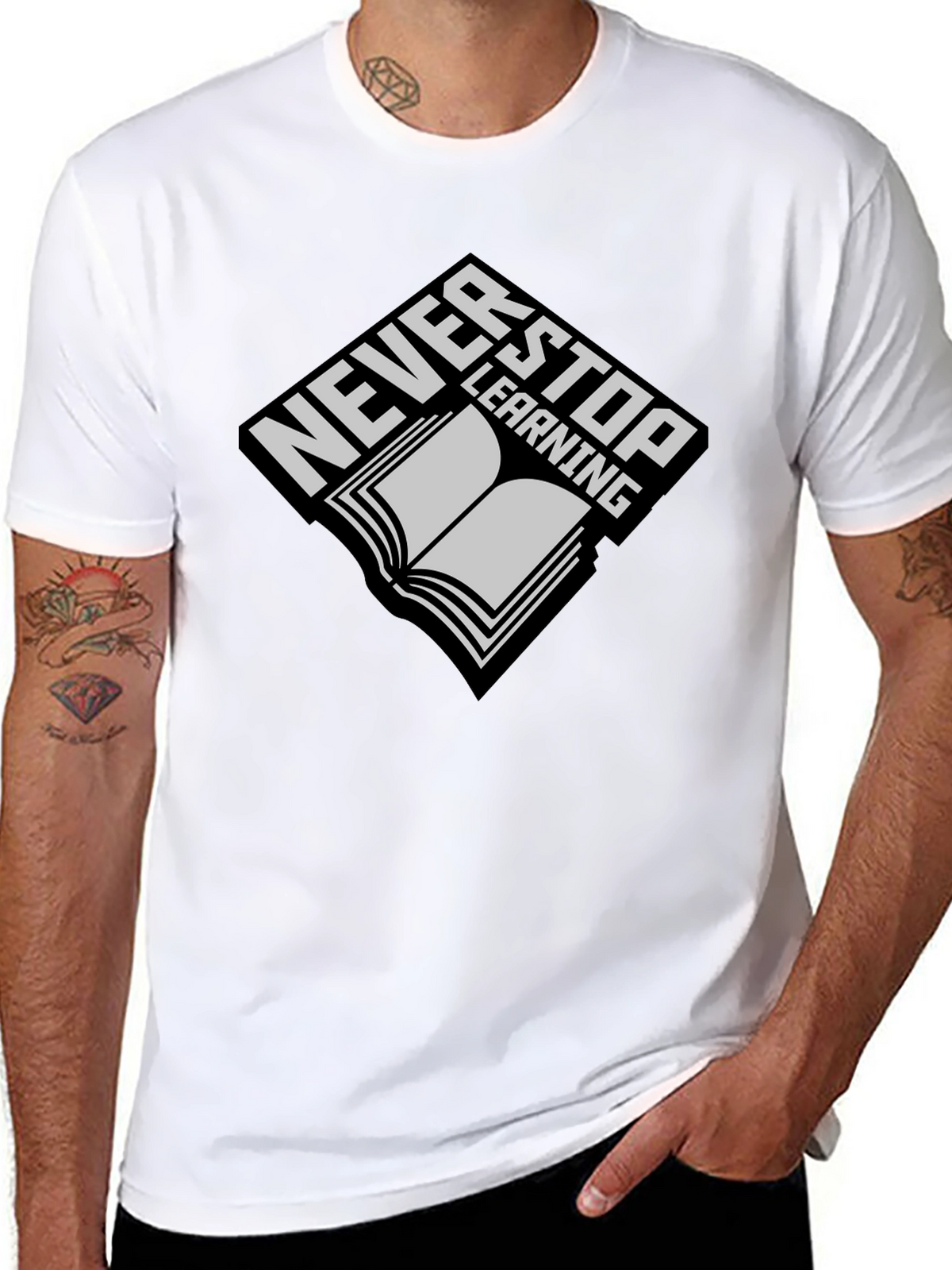 Never Stop Learning Graphic T-Shirt