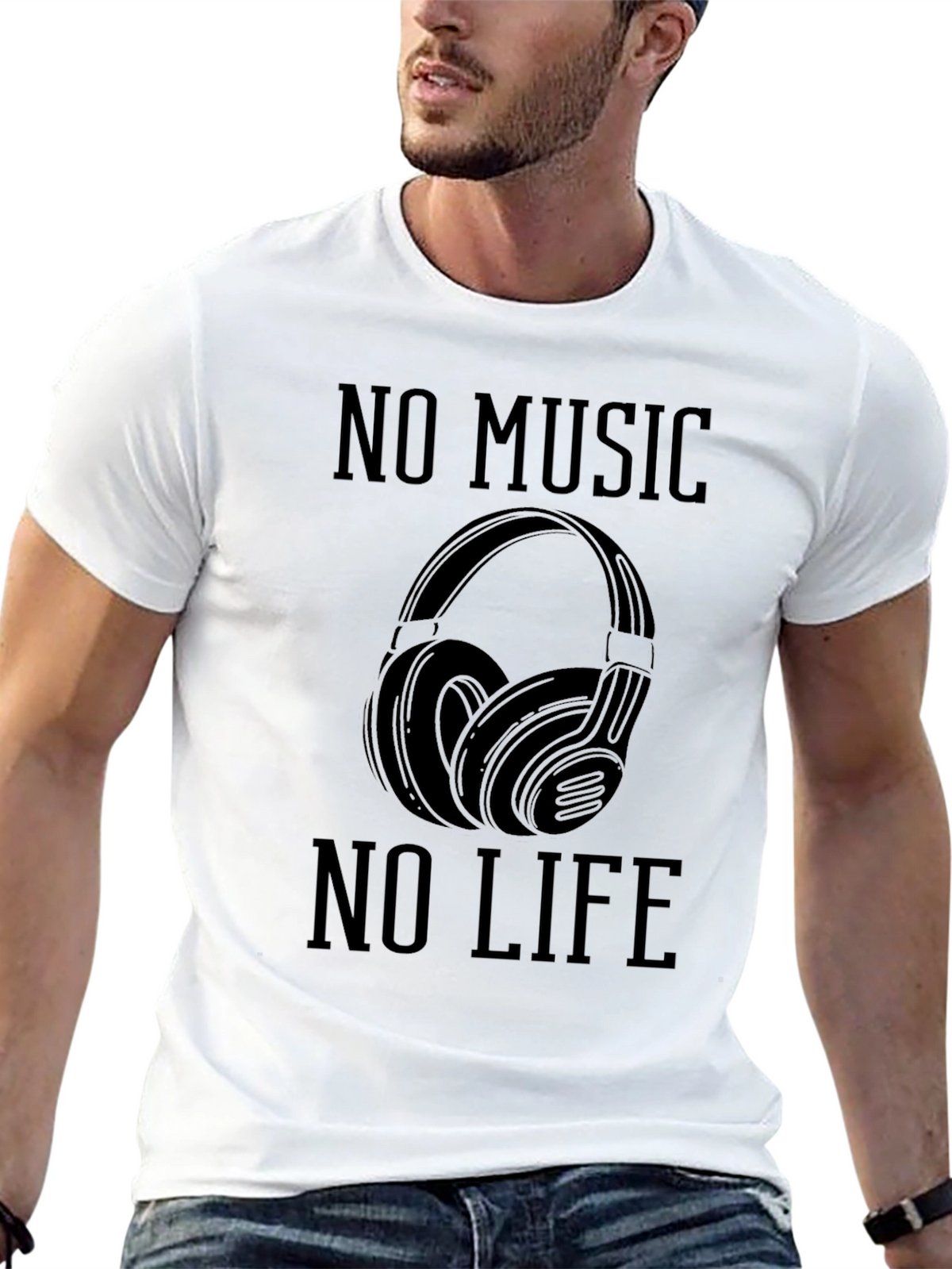 No Music No Life Graphic T-Shirt