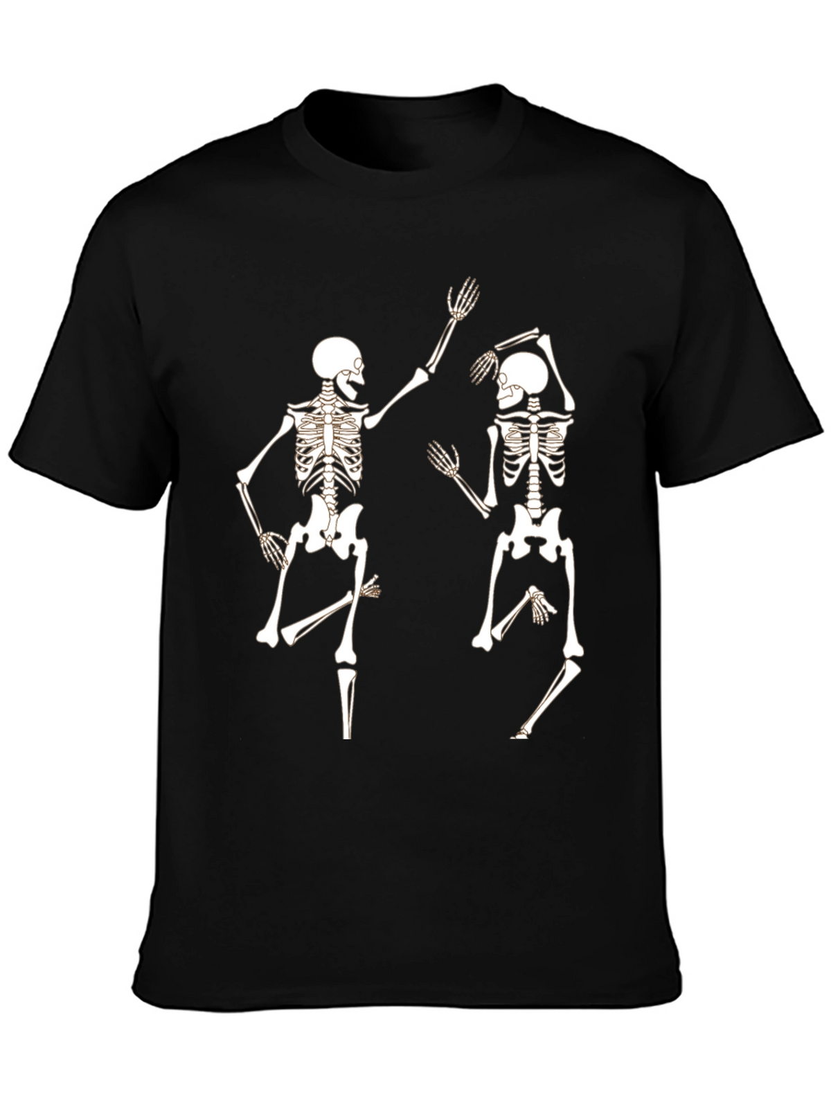 Dancing Skeletons Graphic Tee - Fun Halloween Shirt
