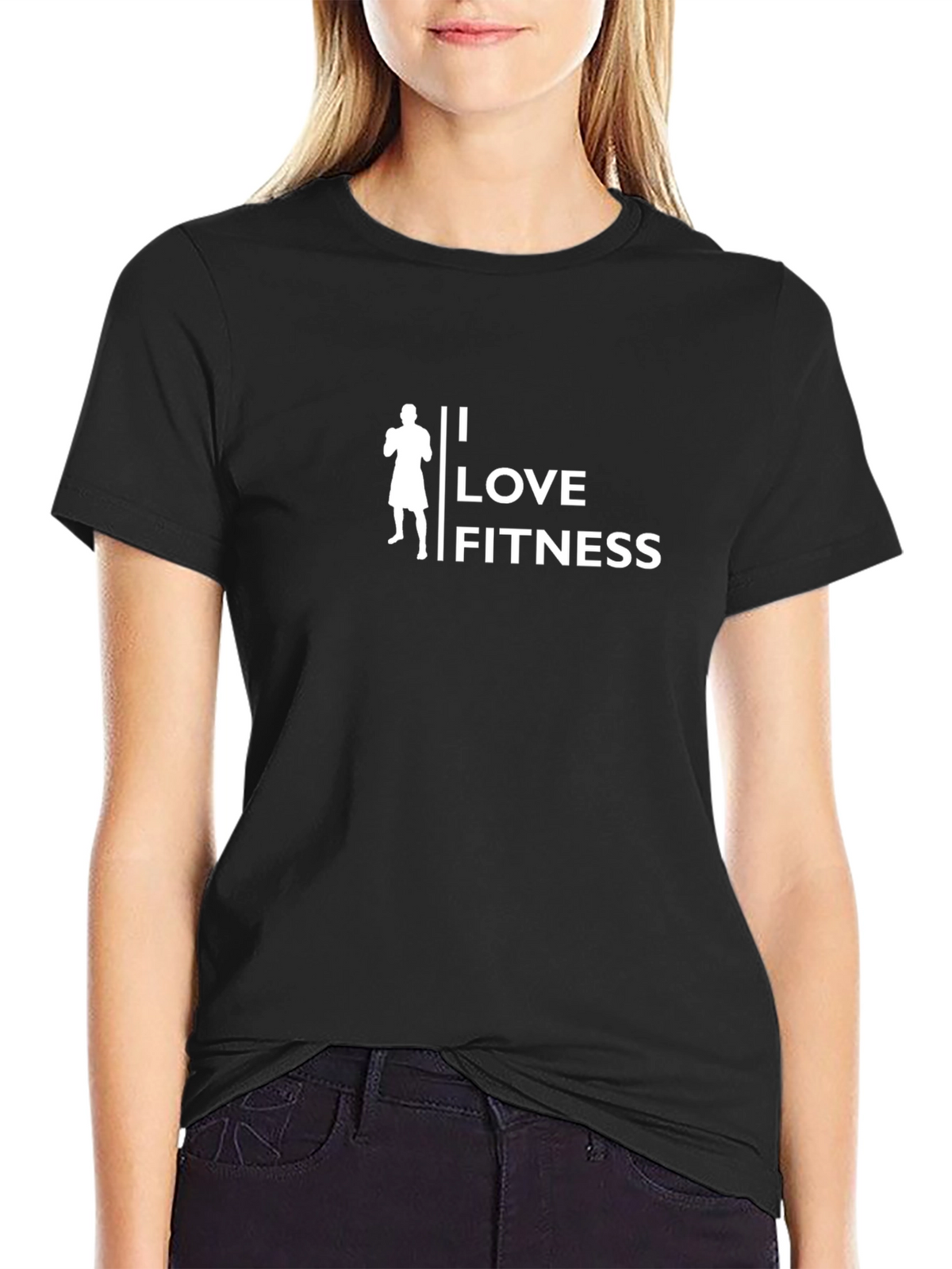 I Love Fitness T-Shirt - Black