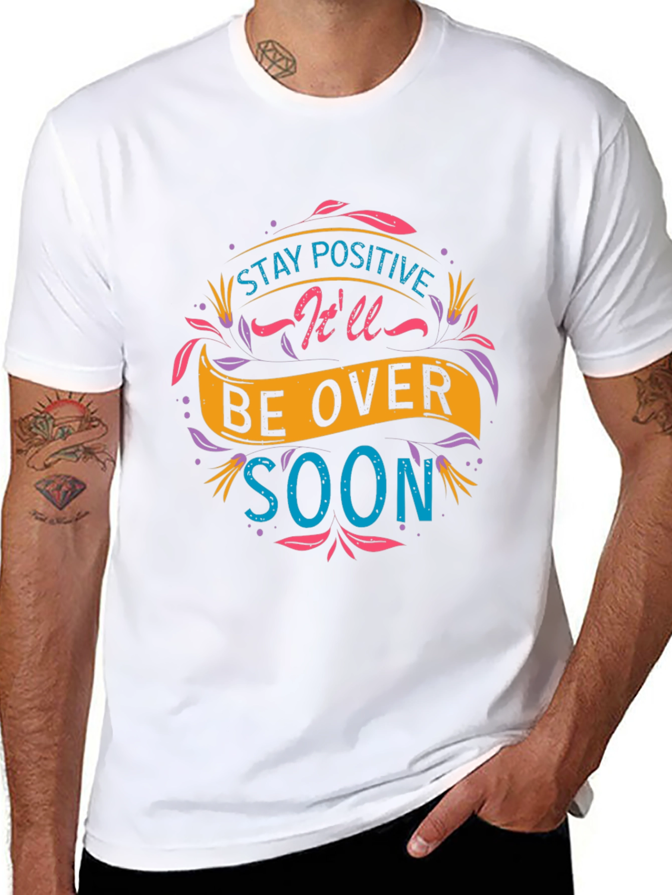 Stay Positive T-Shirt - Inspirational Graphic Tee