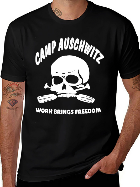Camp Auschwitz T-Shirt: Work Brings Freedom - Controversial Design
