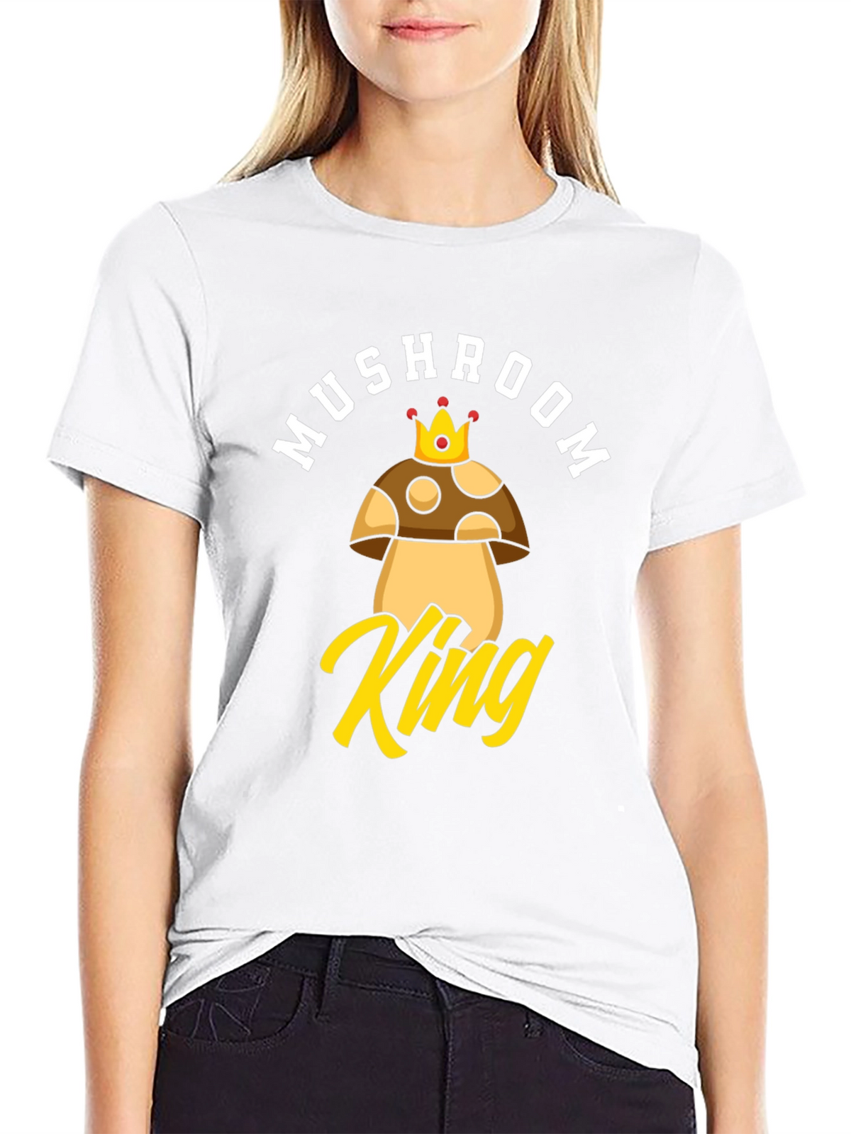 Mushroom King Graphic T-Shirt - Funny Novelty Tee