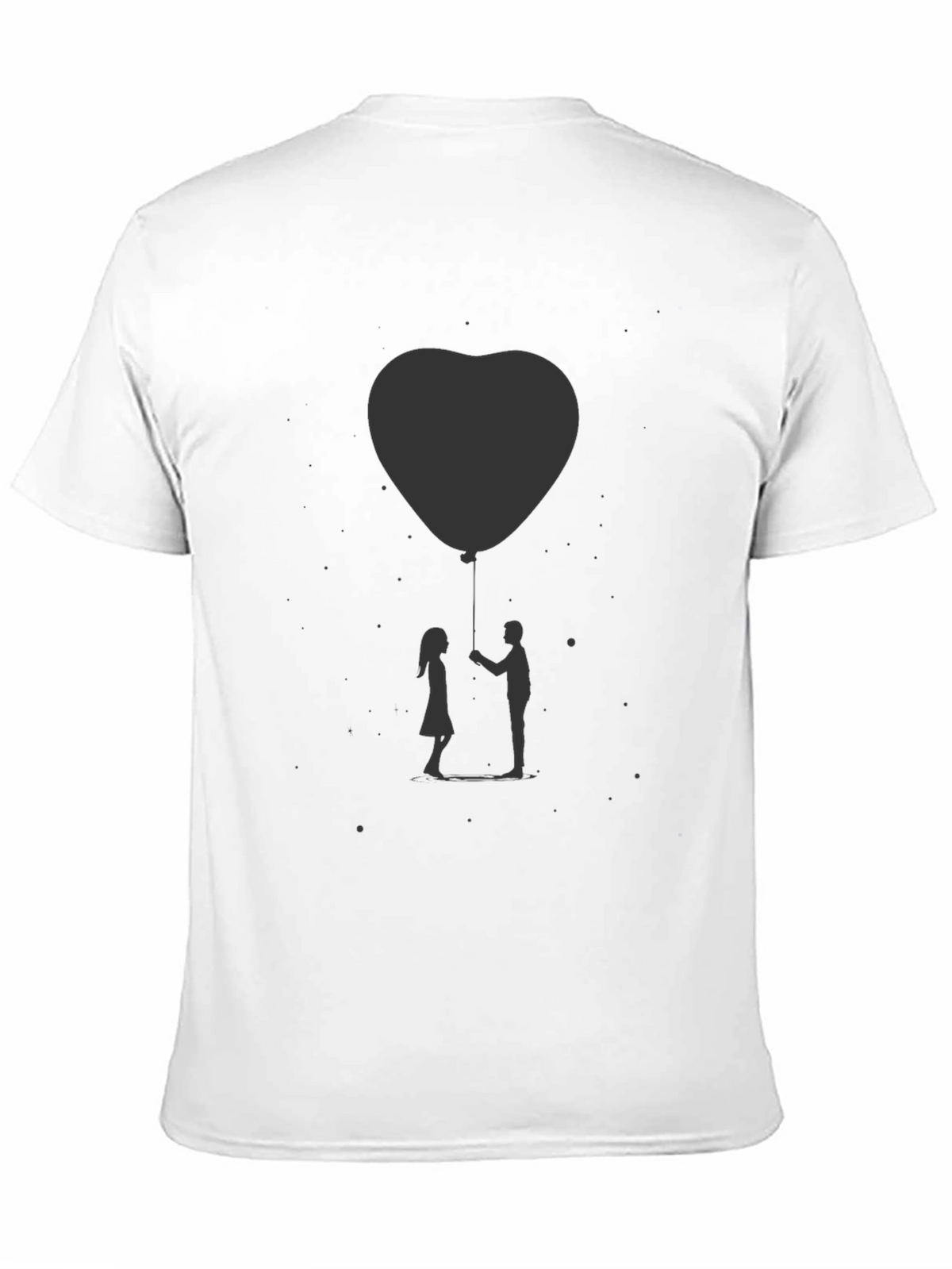 Heart Balloon Graphic Tee - Black