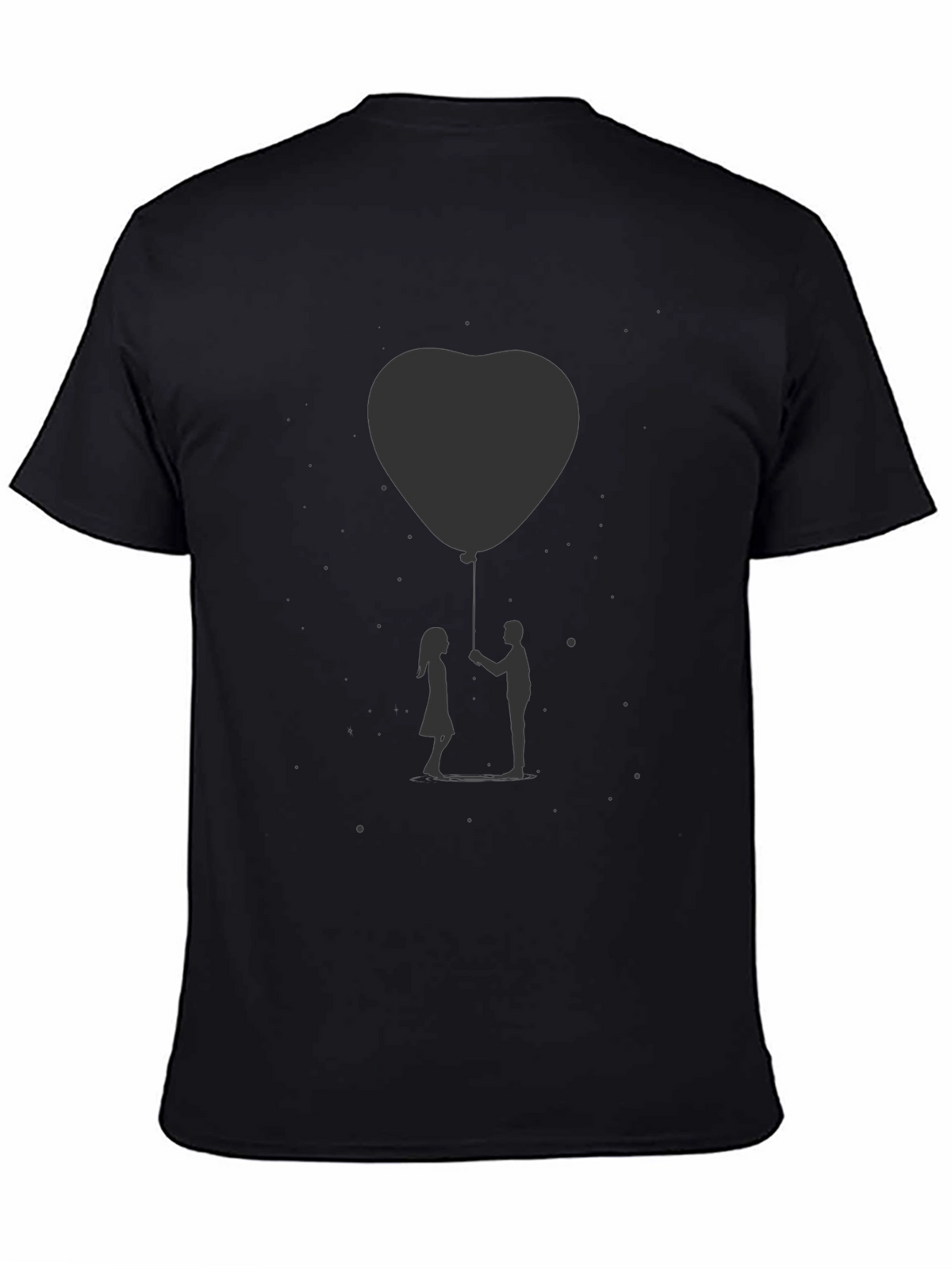 Heart Balloon Graphic Tee - Black