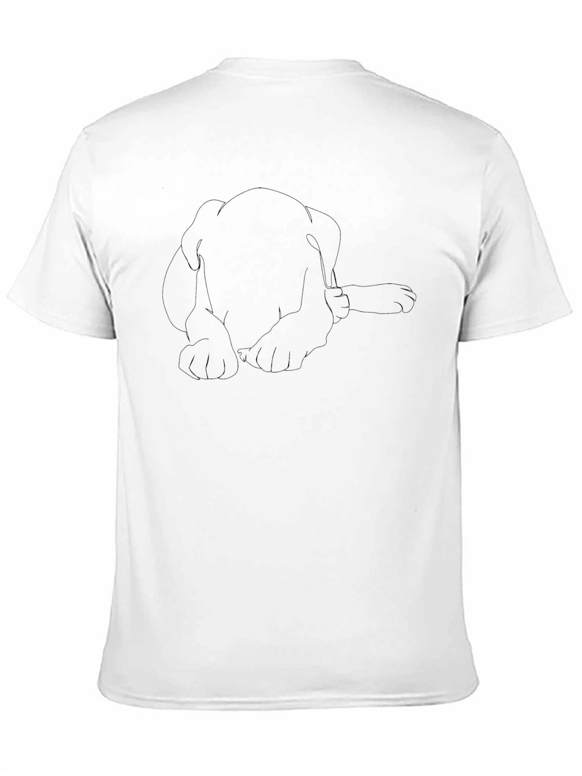 Mens Black Dog Graphic T-Shirt - Casual Comfort