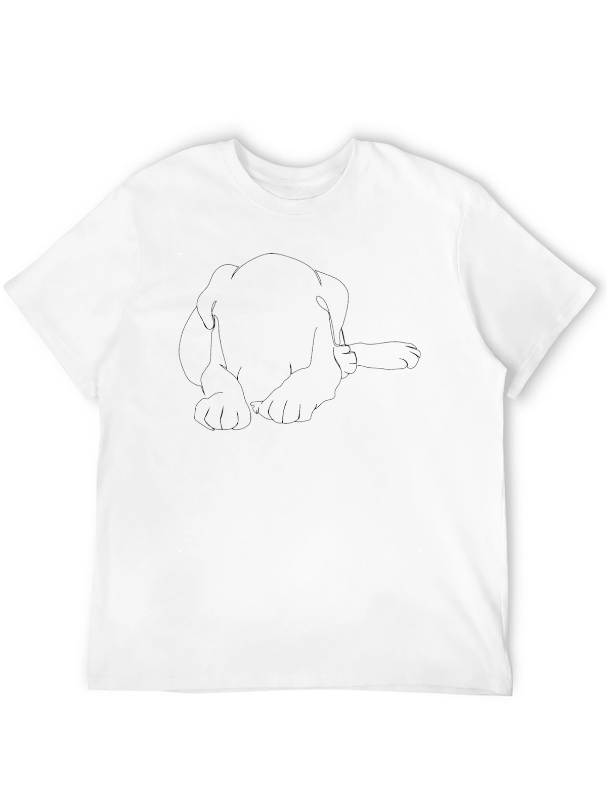 Mens Black Dog Graphic T-Shirt - Casual Comfort