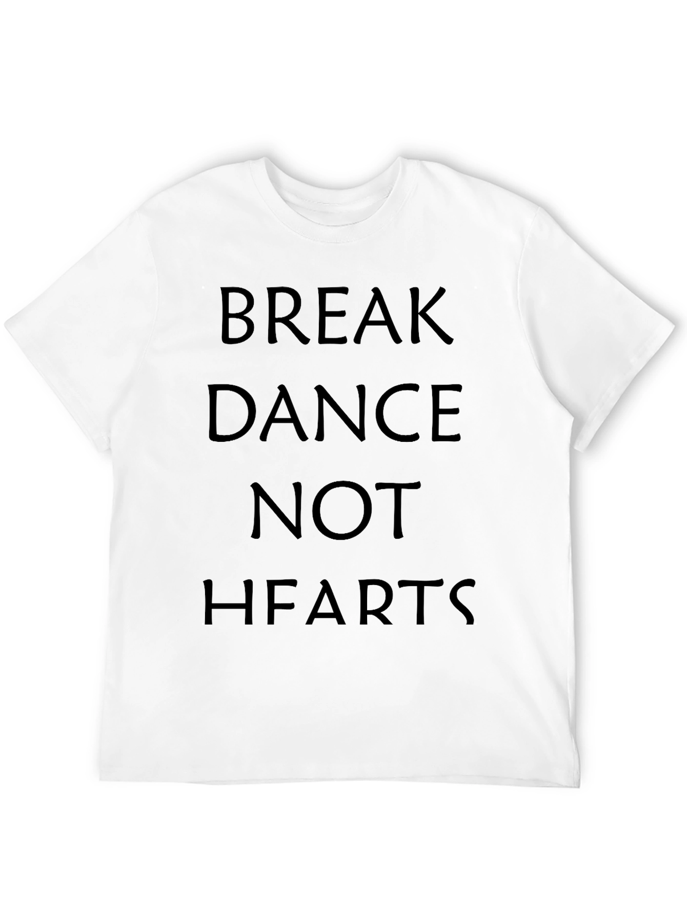 Break Dance Not Hearts Graphic Tee - Black