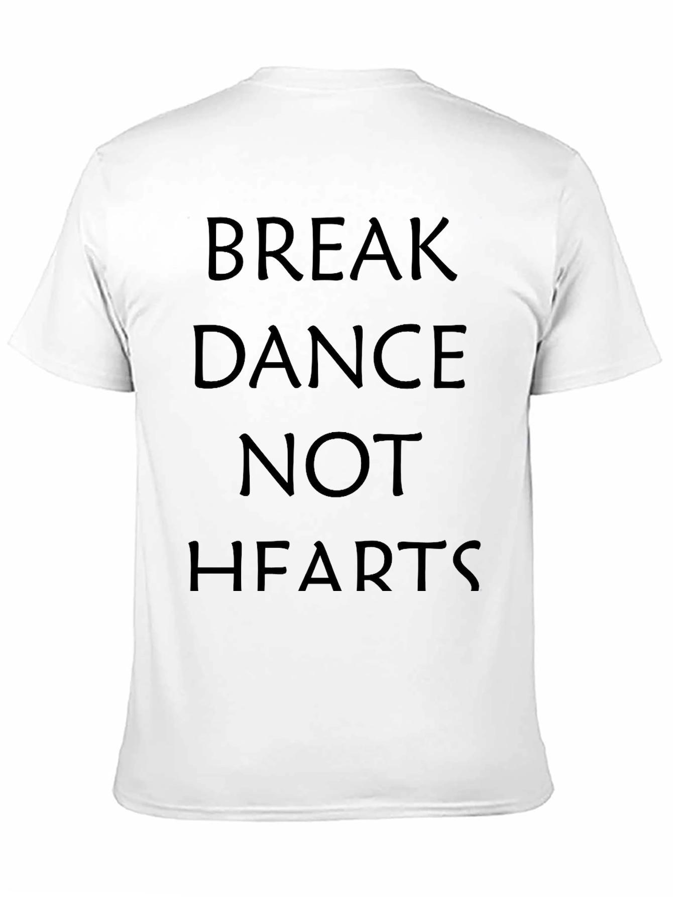 Break Dance Not Hearts Graphic Tee - Black
