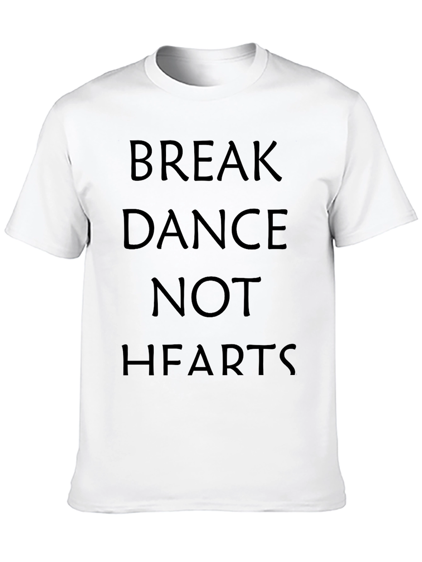 Break Dance Not Hearts Graphic Tee - Black