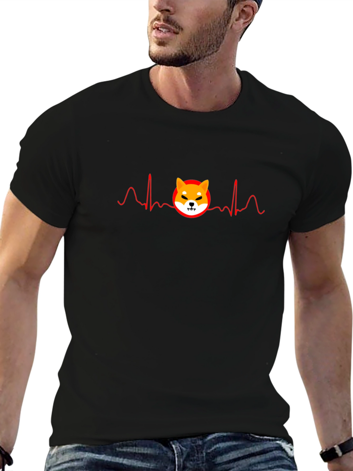 Shiba Inu Heartbeat T-Shirt