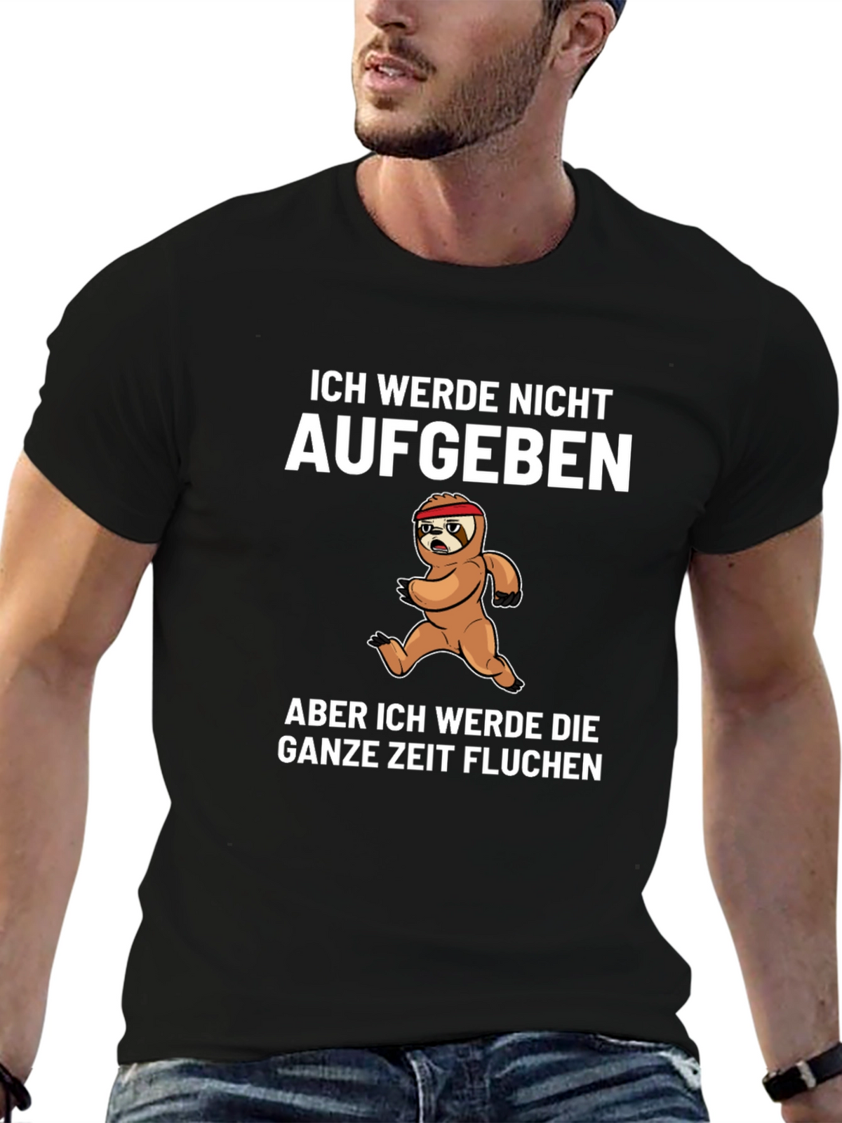 Funny Sloth Running T-Shirt - I Will Curse