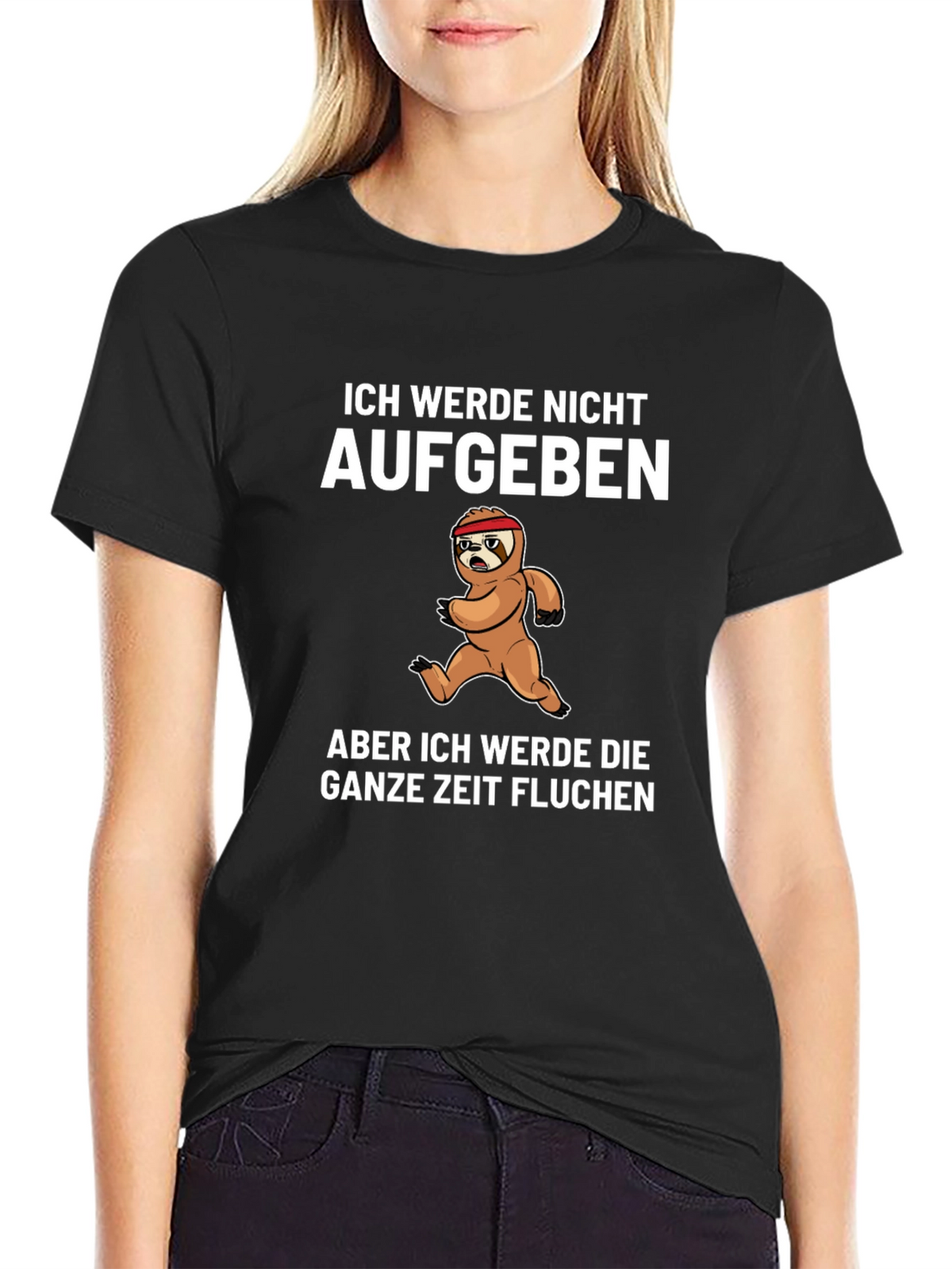 Funny Sloth Running T-Shirt - I Will Curse