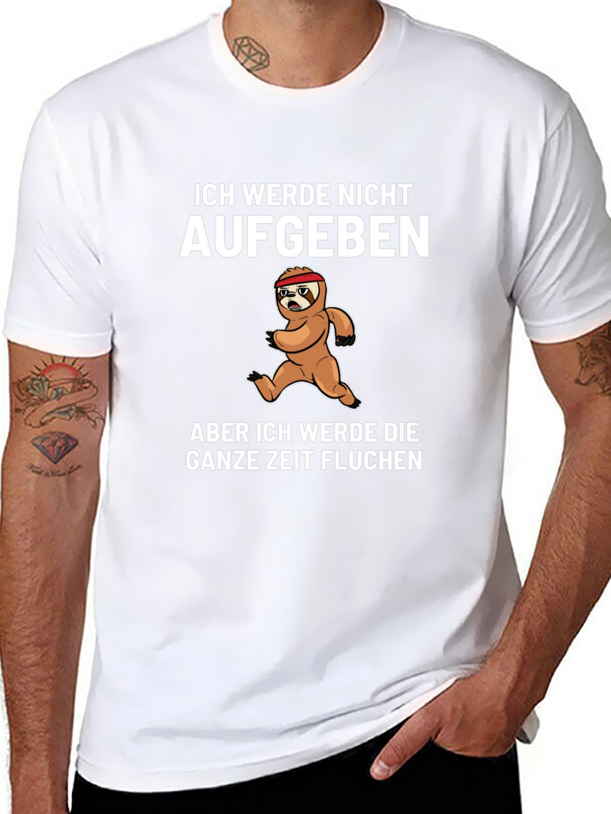 Funny Sloth Running T-Shirt - I Will Curse