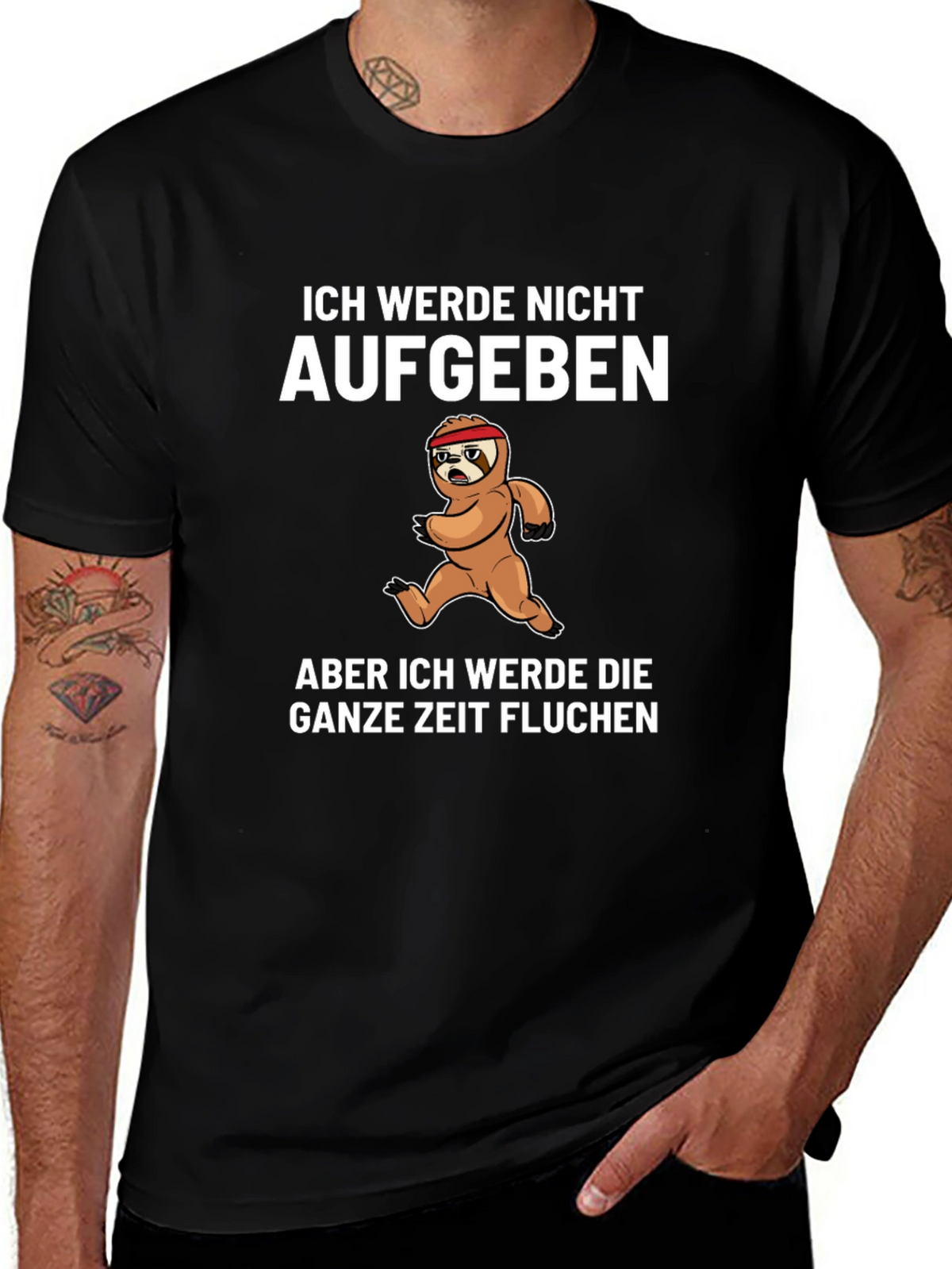 Funny Sloth Running T-Shirt - I Will Curse