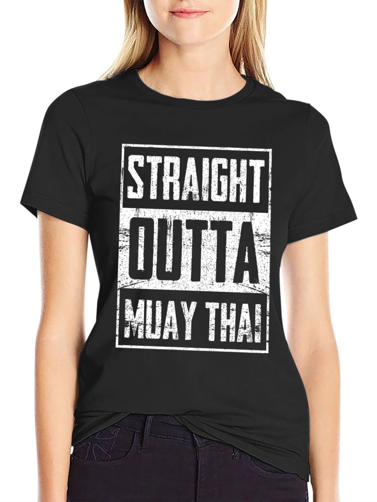 Straight Outta Muay Thai Black T-Shirt