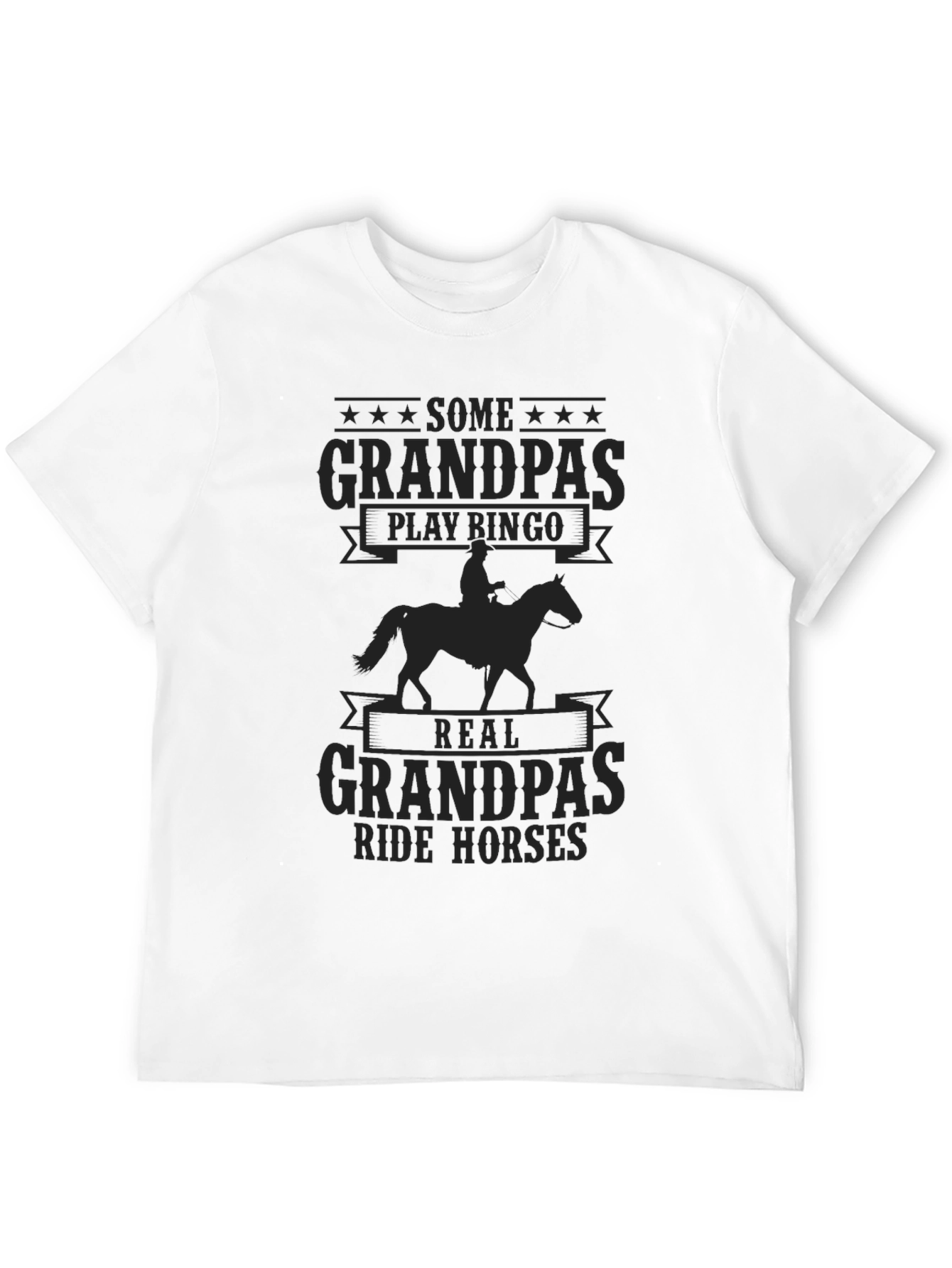 Real Grandpas Ride Horses Graphic T-Shirt
