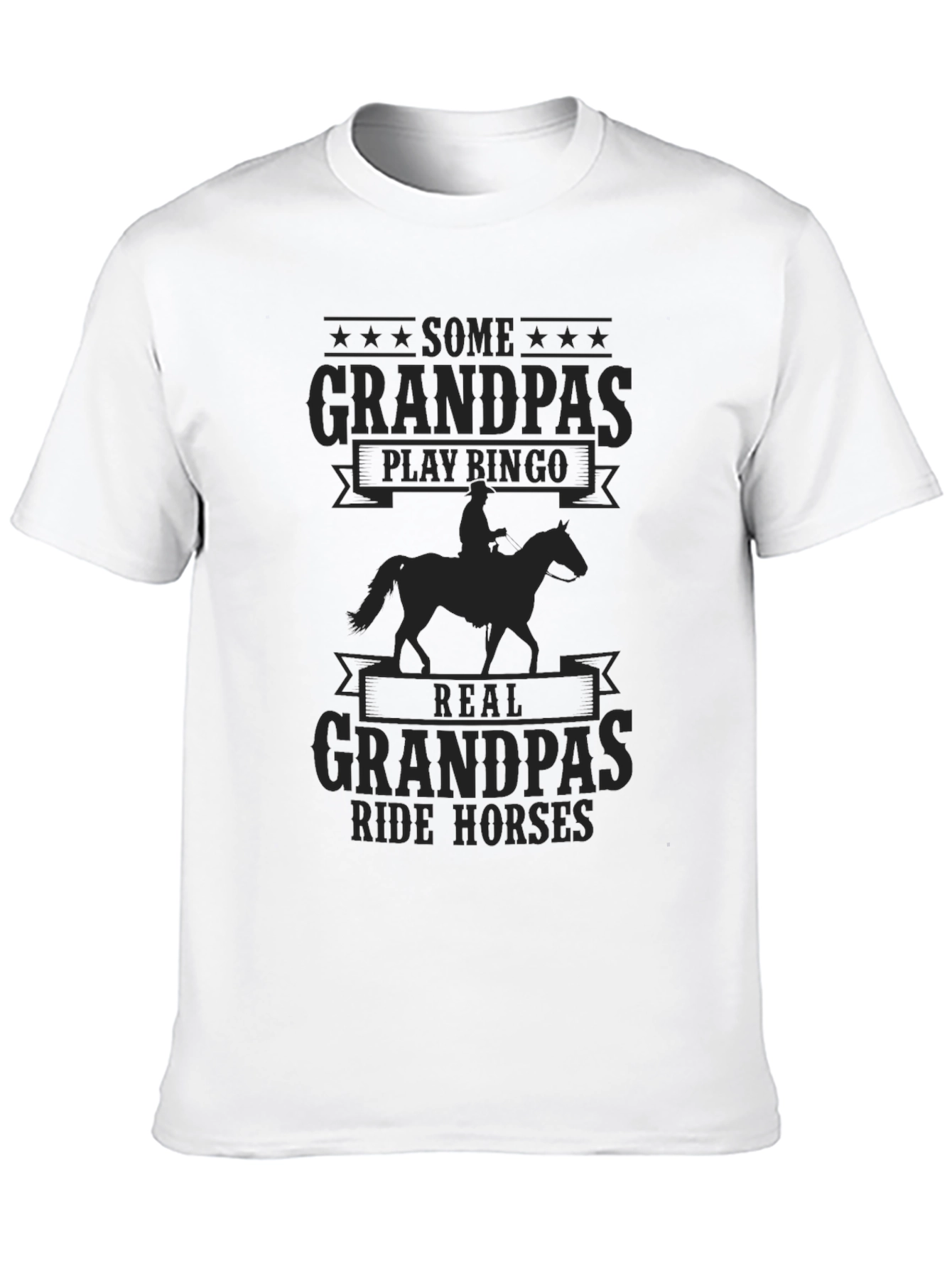 Real Grandpas Ride Horses Graphic T-Shirt