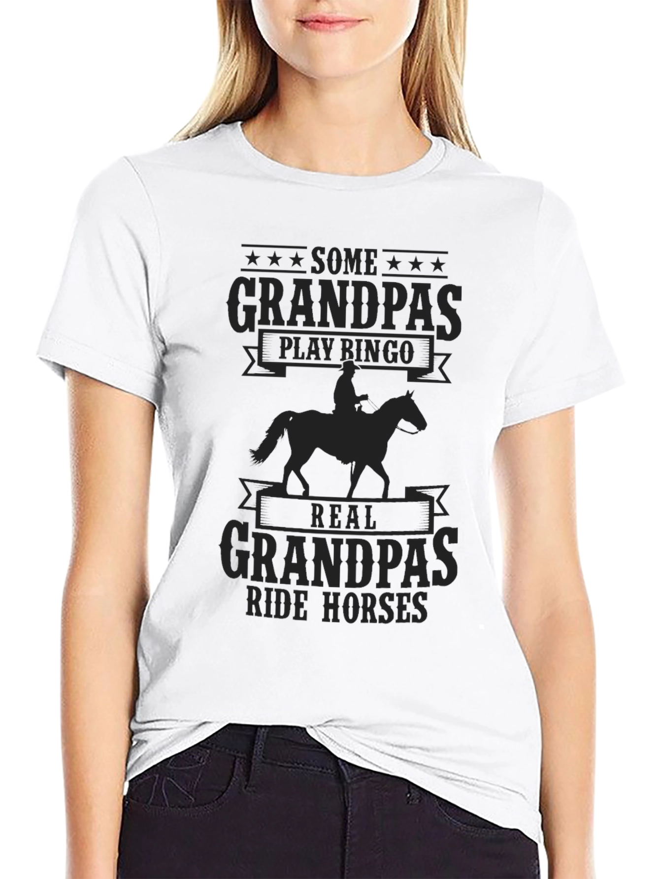 Real Grandpas Ride Horses Graphic T-Shirt