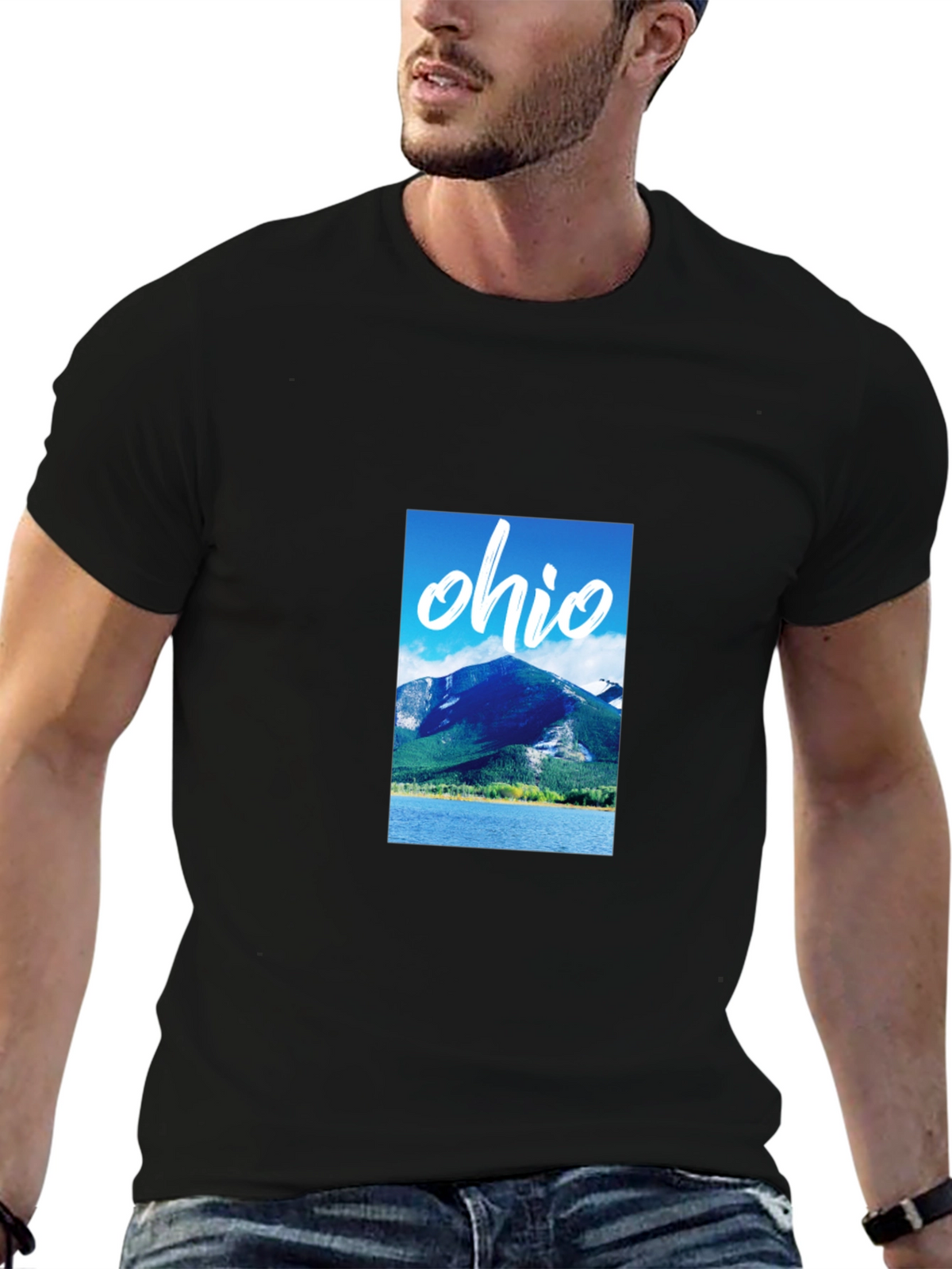 Ohio Mountain Graphic Black T-Shirt