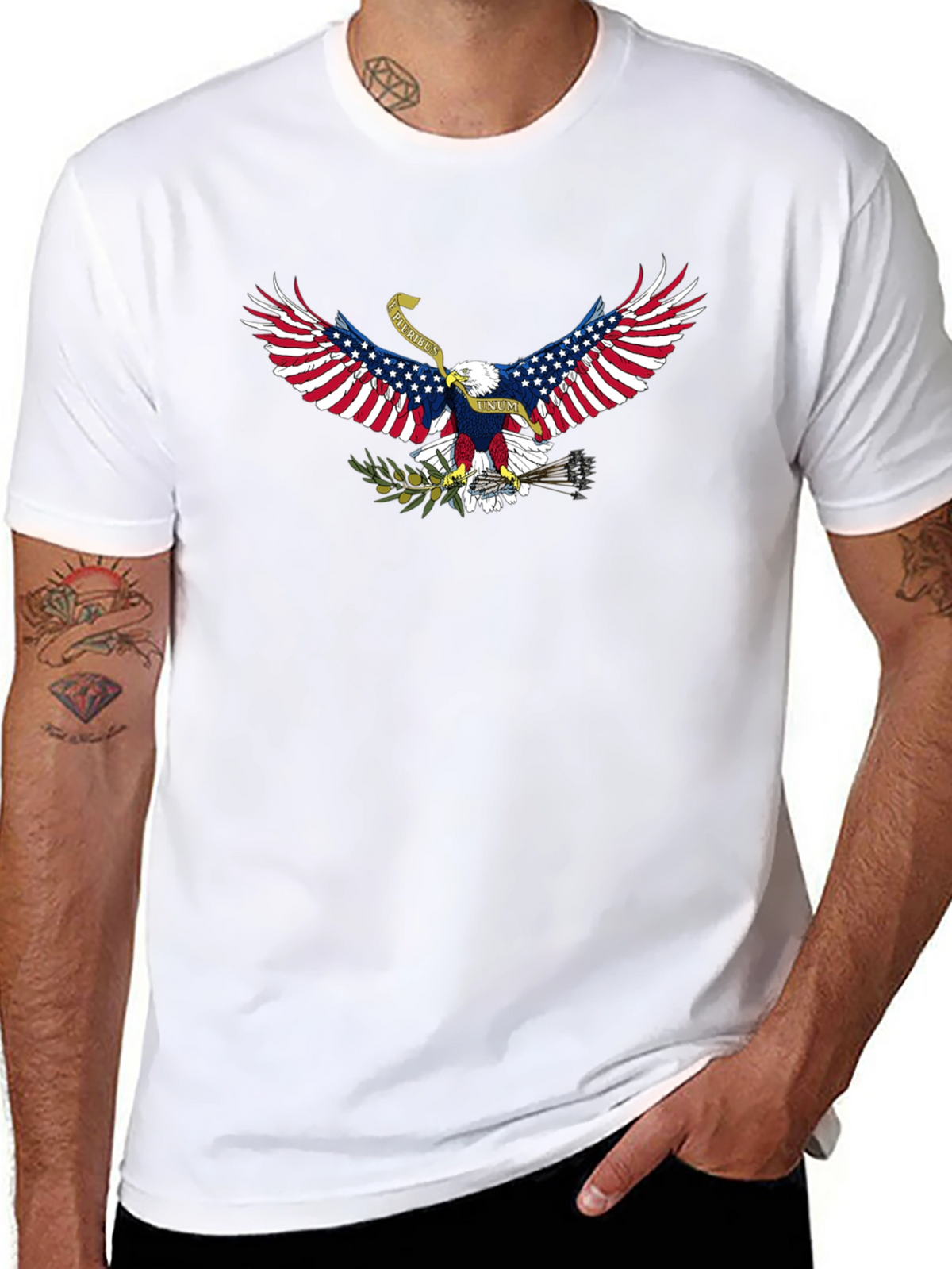 Patriotic Eagle Graphic T-Shirt