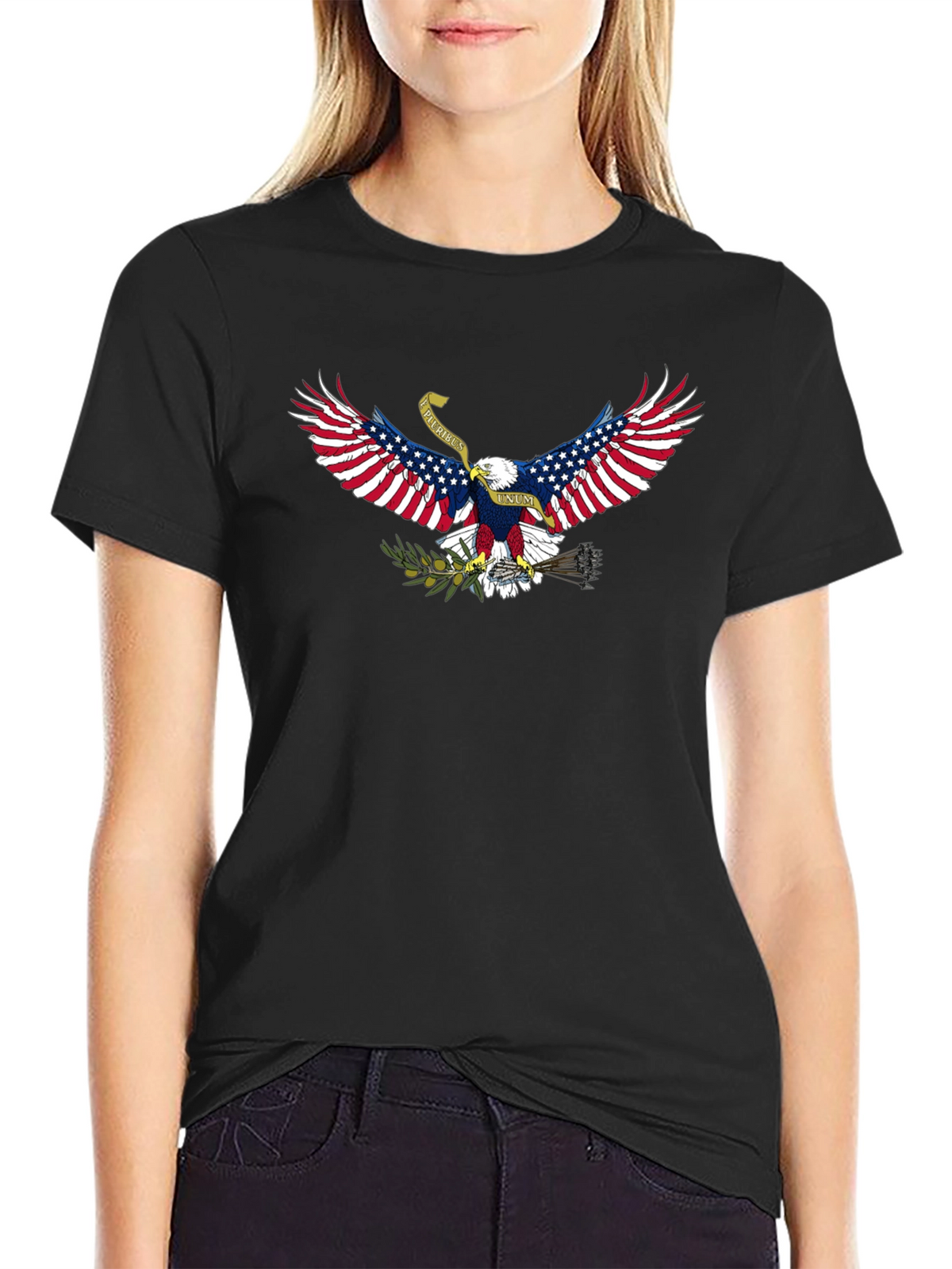 Patriotic Eagle Graphic T-Shirt