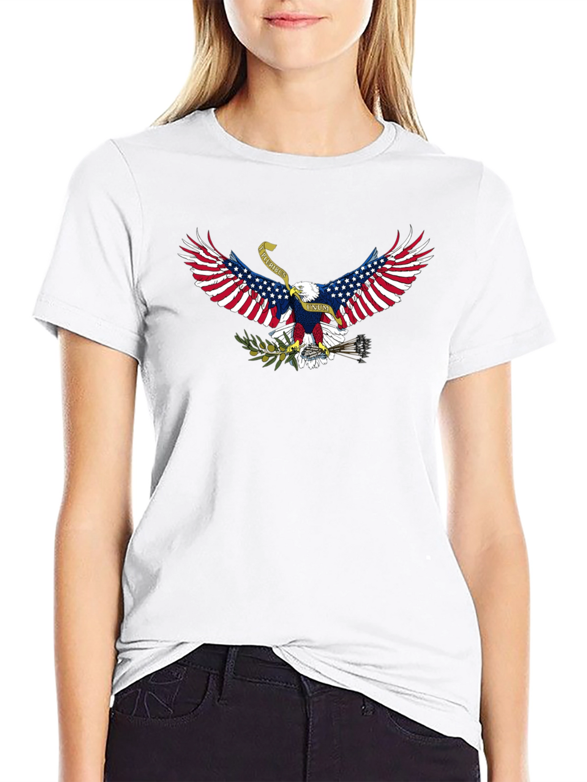 Patriotic Eagle Graphic T-Shirt