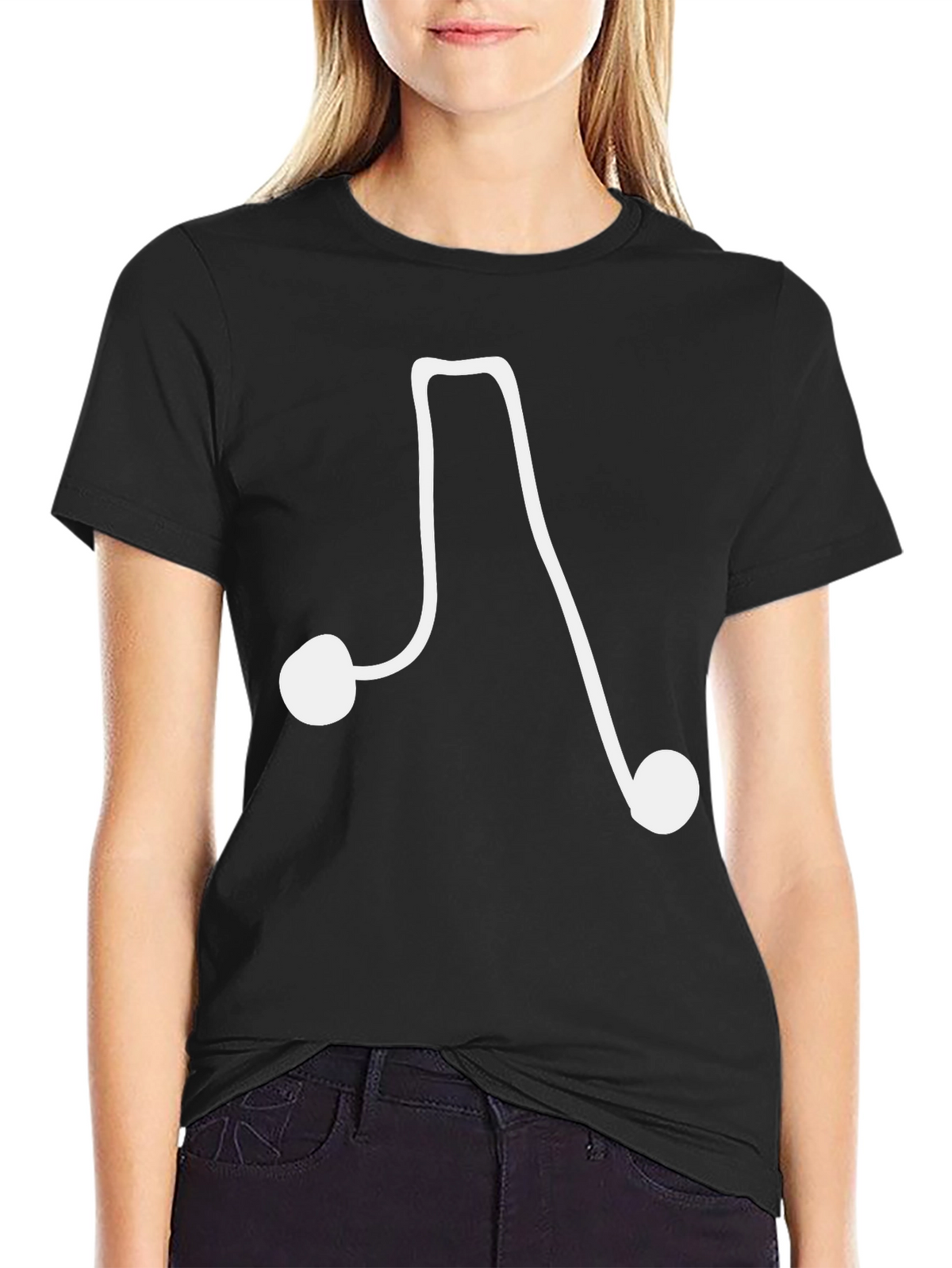 Musical Note Black T-Shirt