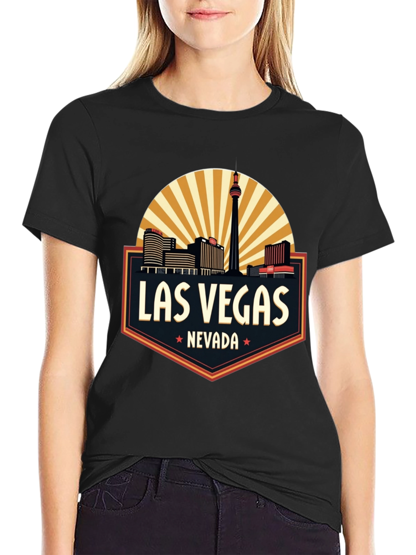 Las Vegas Nevada T-Shirt - City Skyline Souvenir Tee