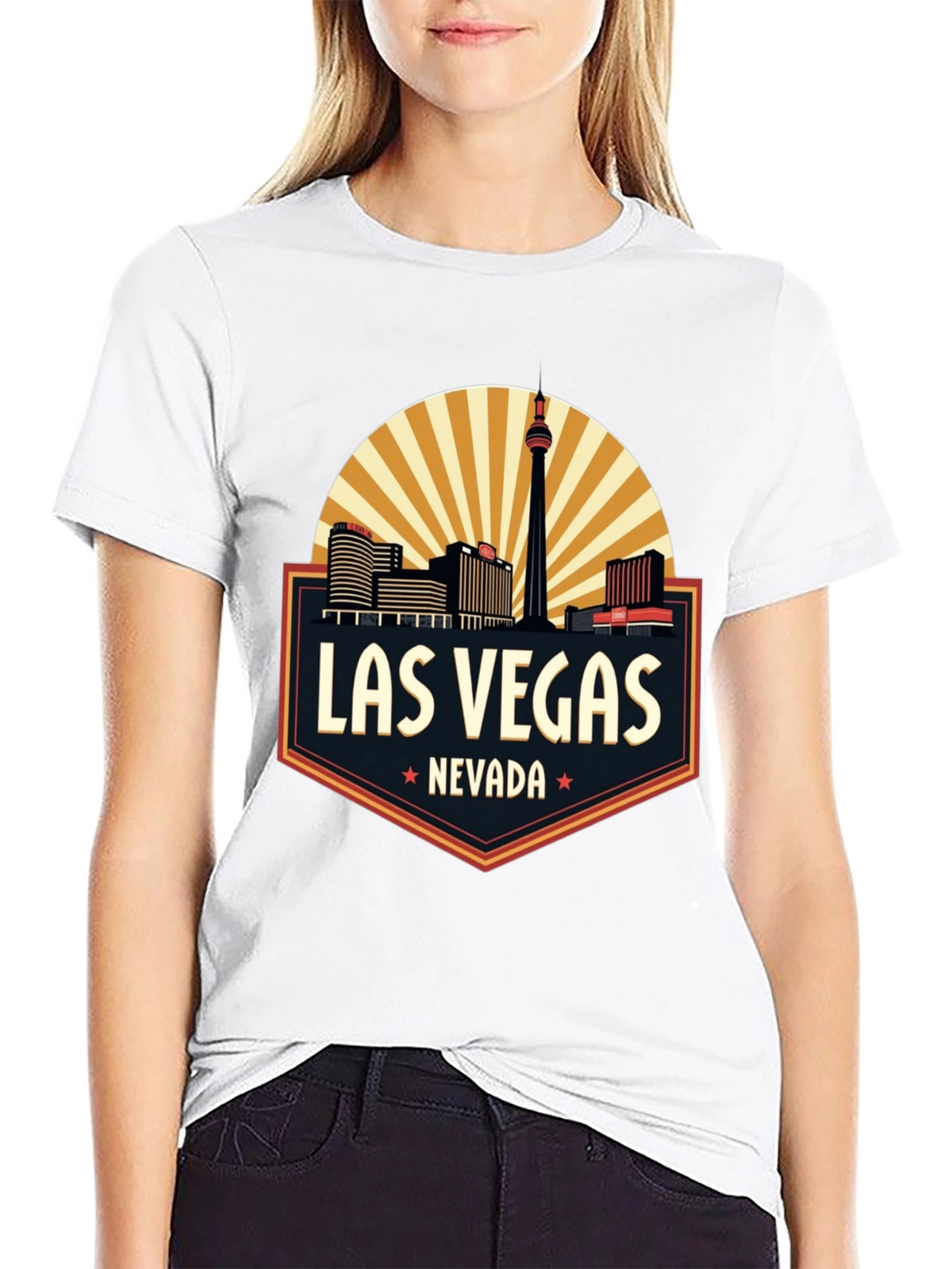 Las Vegas Nevada T-Shirt - City Skyline Souvenir Tee