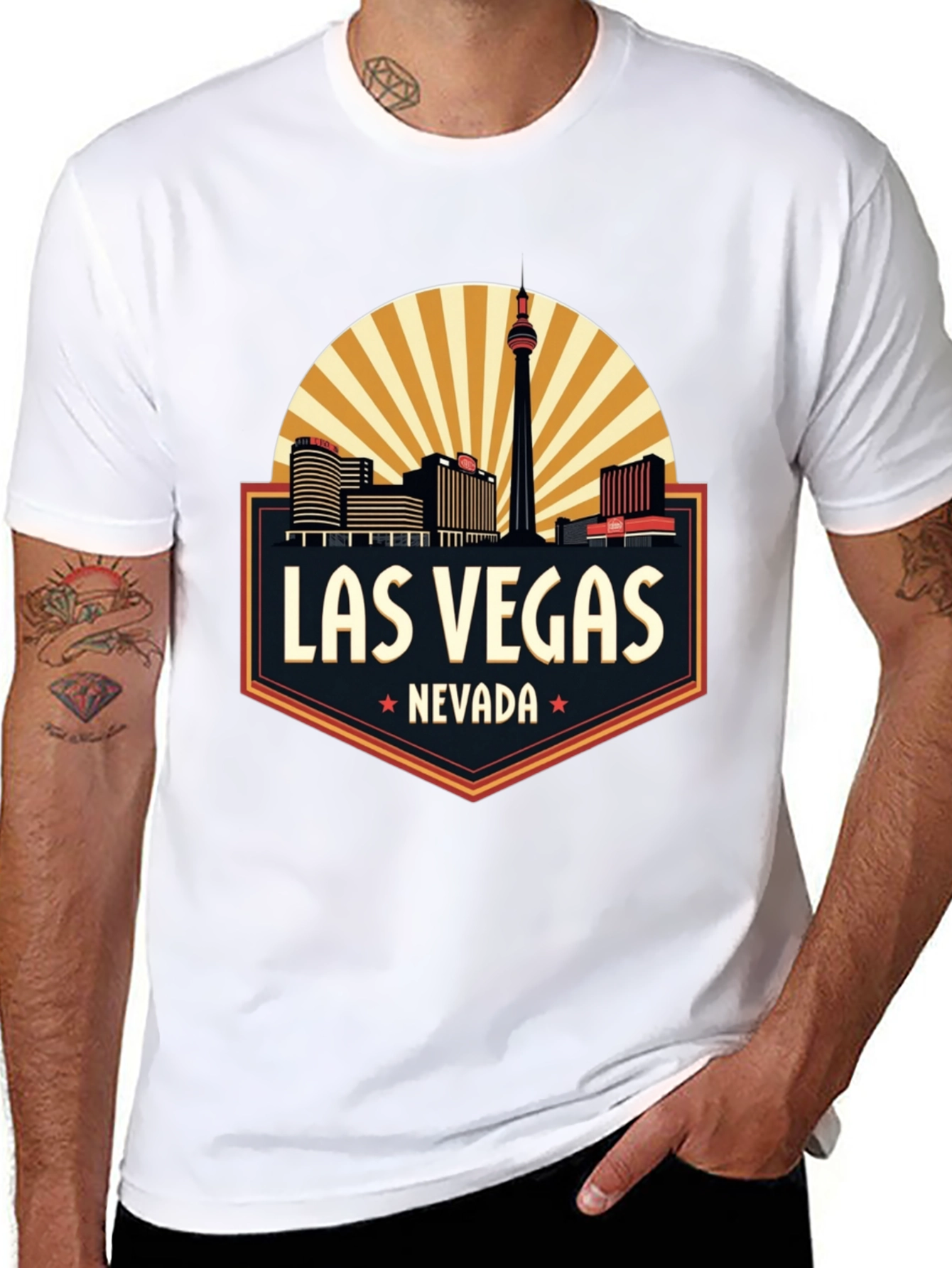 Las Vegas Nevada T-Shirt - City Skyline Souvenir Tee