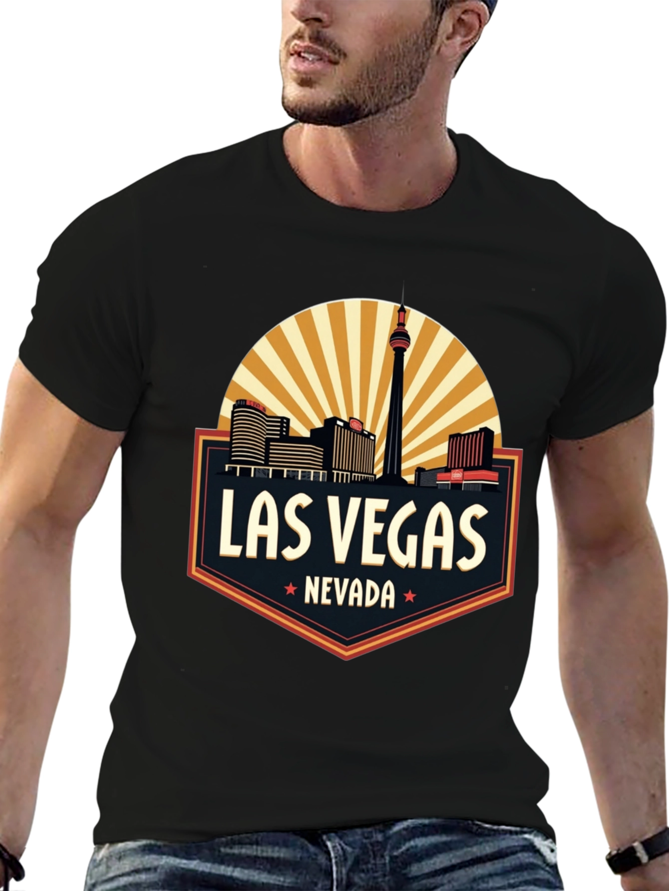 Las Vegas Nevada T-Shirt - City Skyline Souvenir Tee
