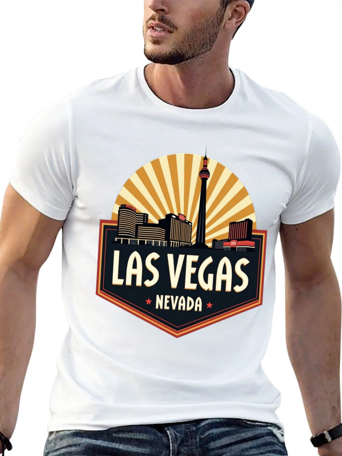 Las Vegas Nevada T-Shirt - City Skyline Souvenir Tee