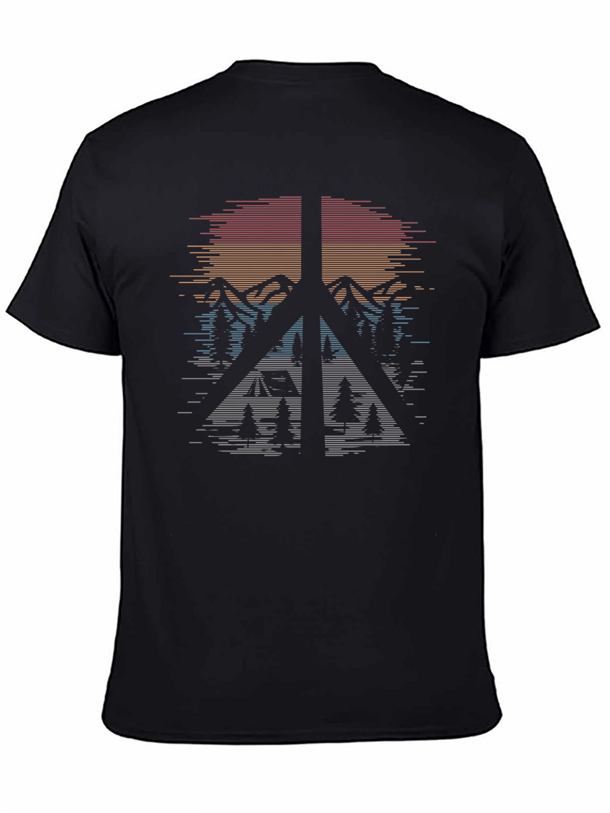 Peace Sign Camping Graphic T-Shirt