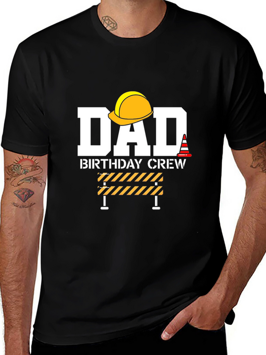 Dad Birthday Crew Graphic T-Shirt