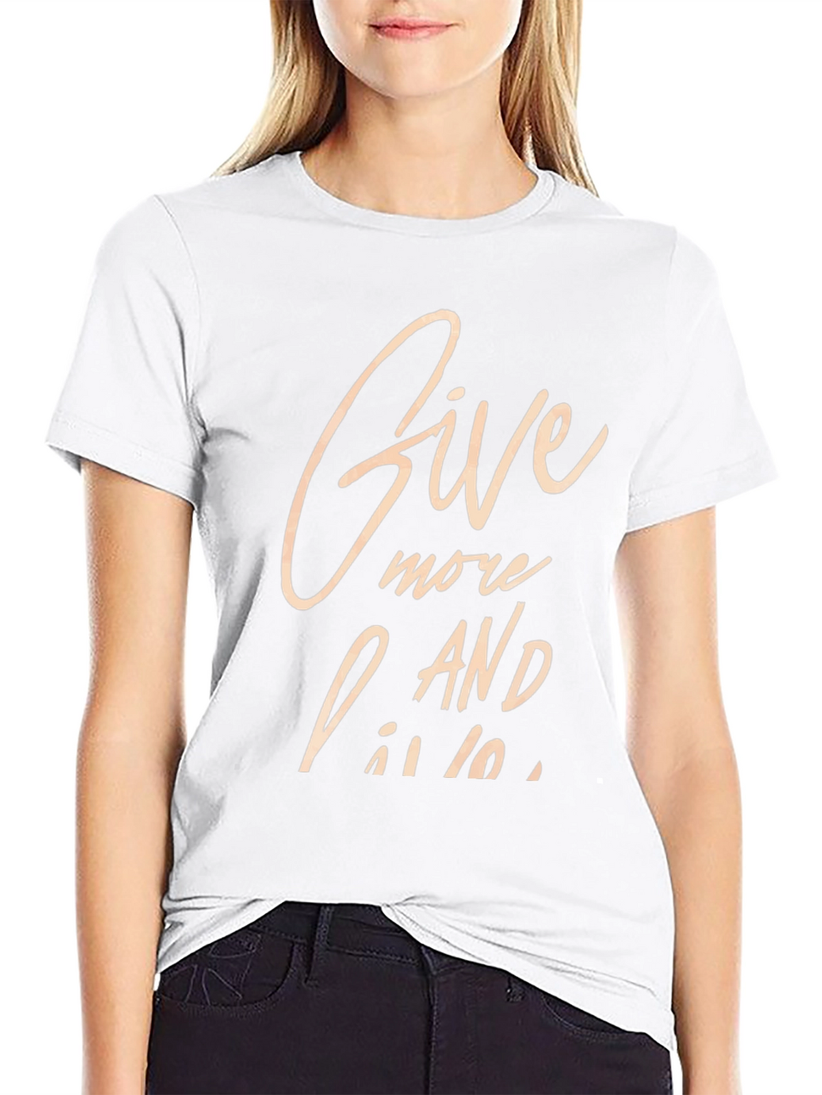 Give More and Live Black Graphic Tee