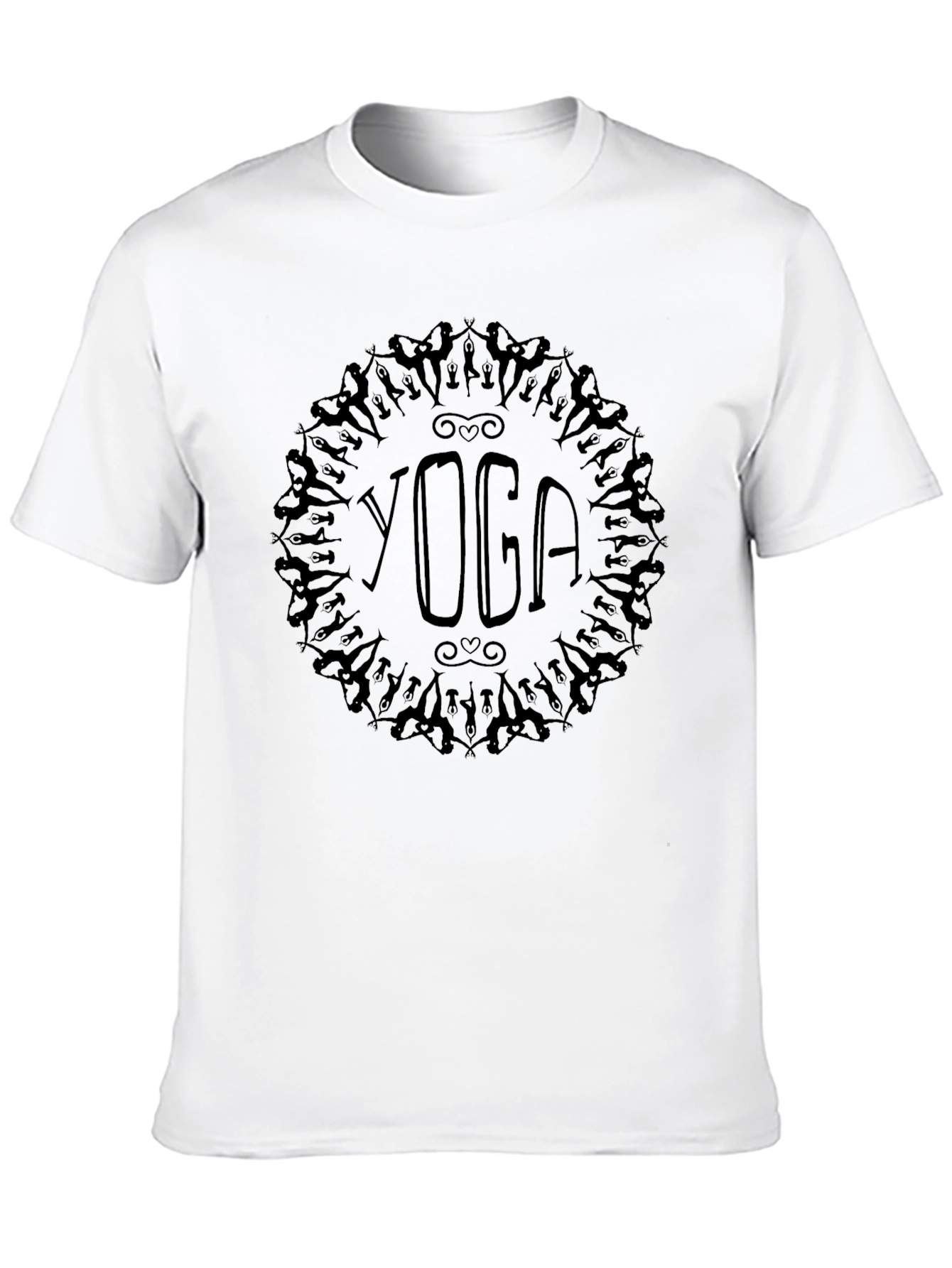 Yoga Graphic Tee - Black Cotton Blend