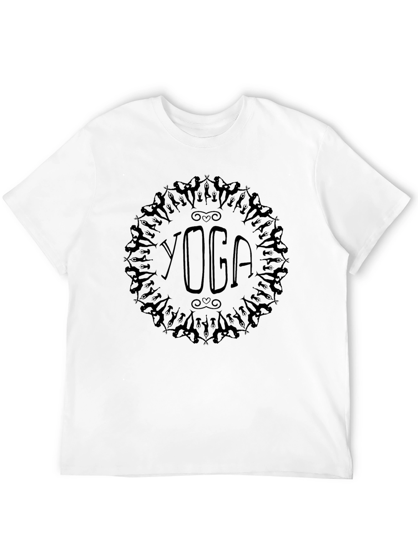 Yoga Graphic Tee - Black Cotton Blend