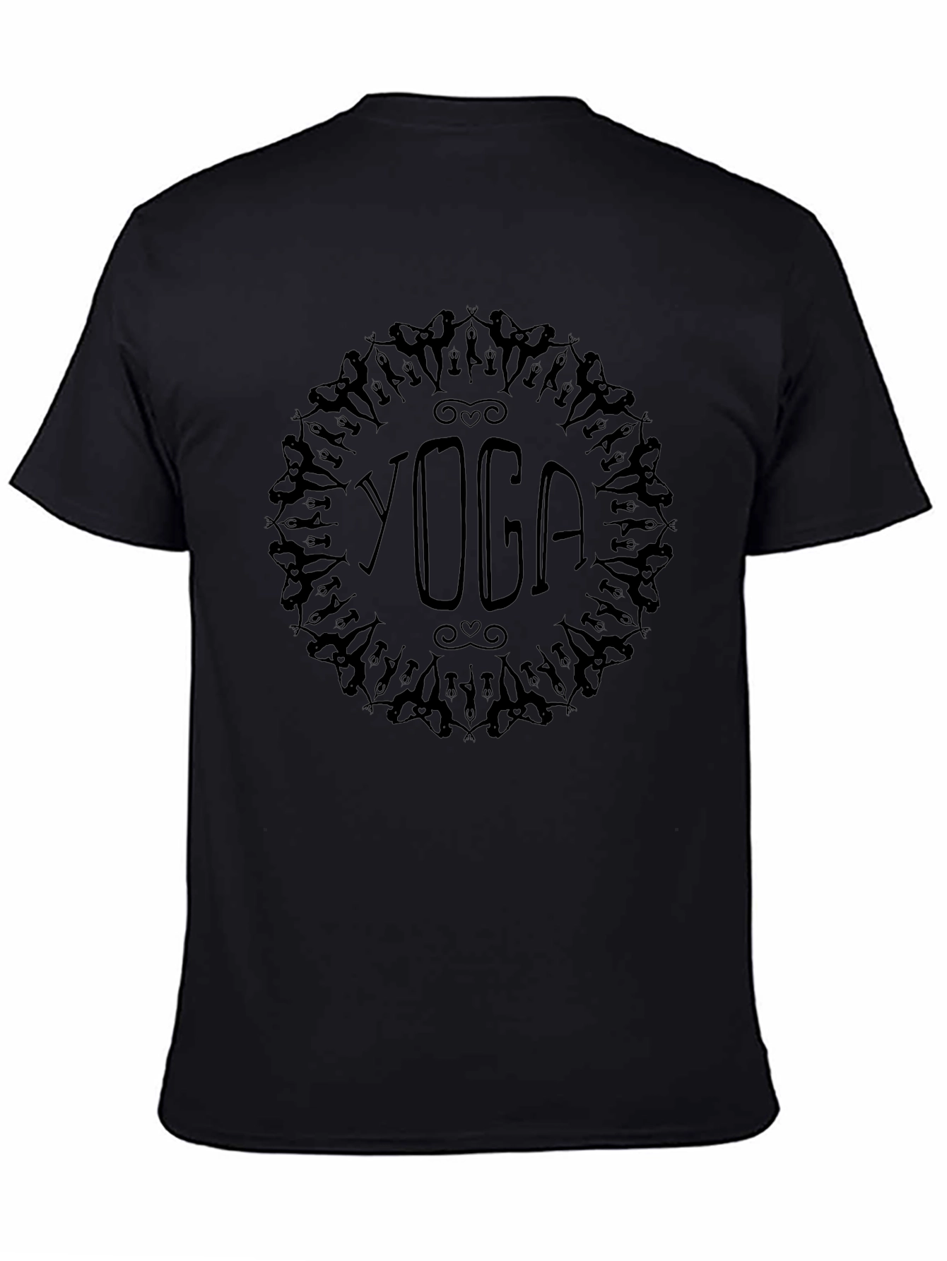 Yoga Graphic Tee - Black Cotton Blend