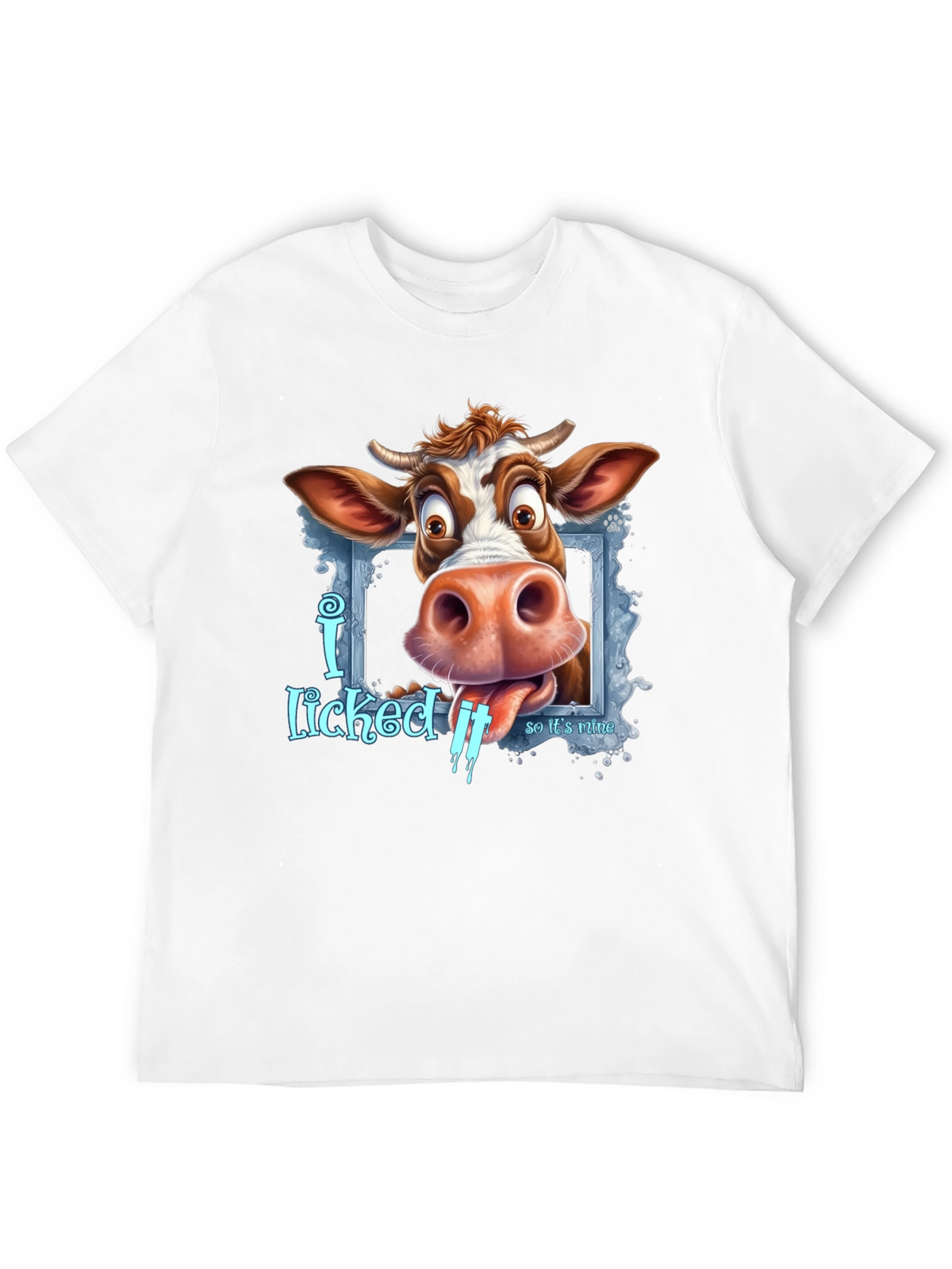 Funny Cow I Licked It Graphic Tee