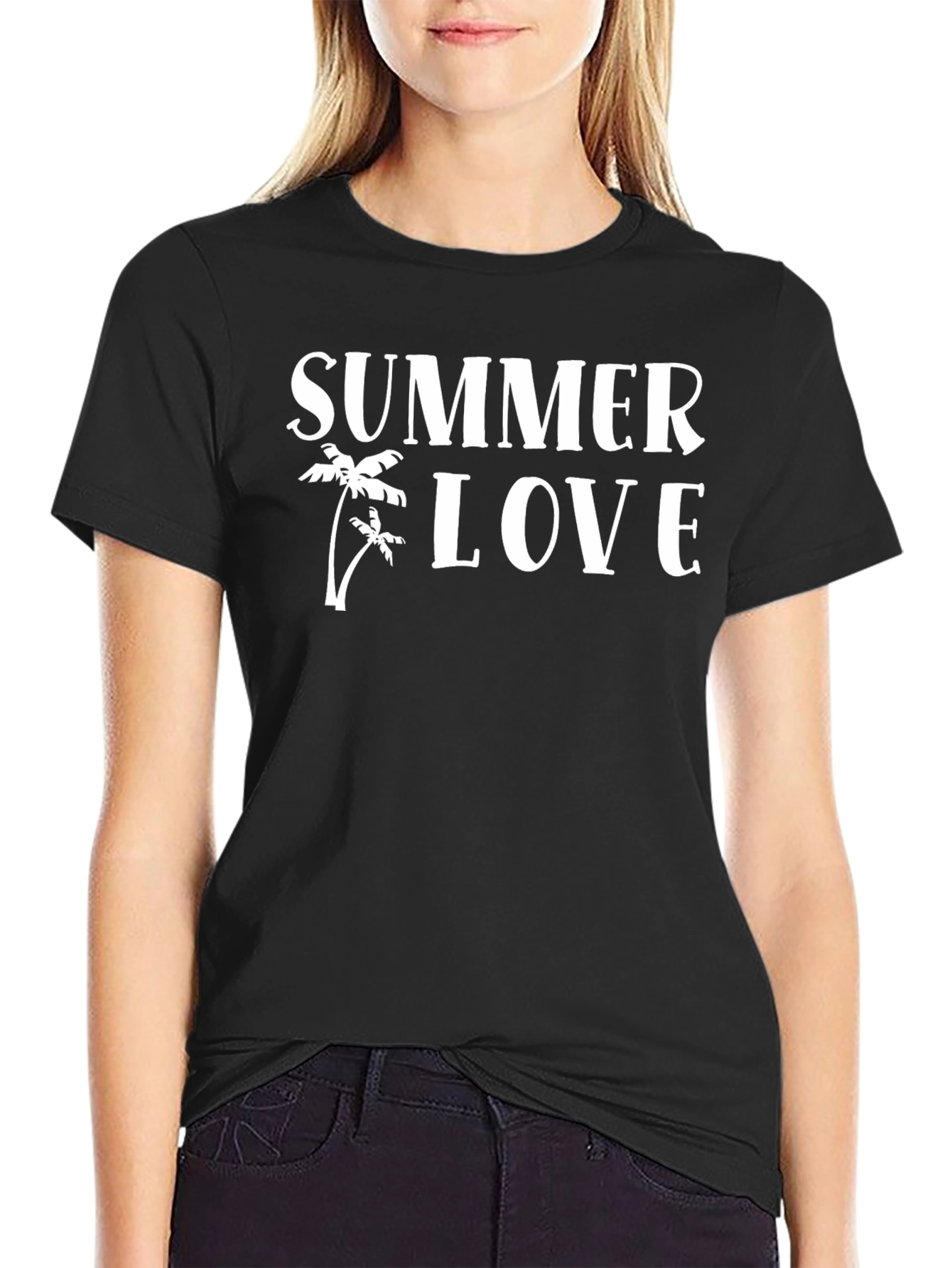 Summer Love Black Graphic Tee
