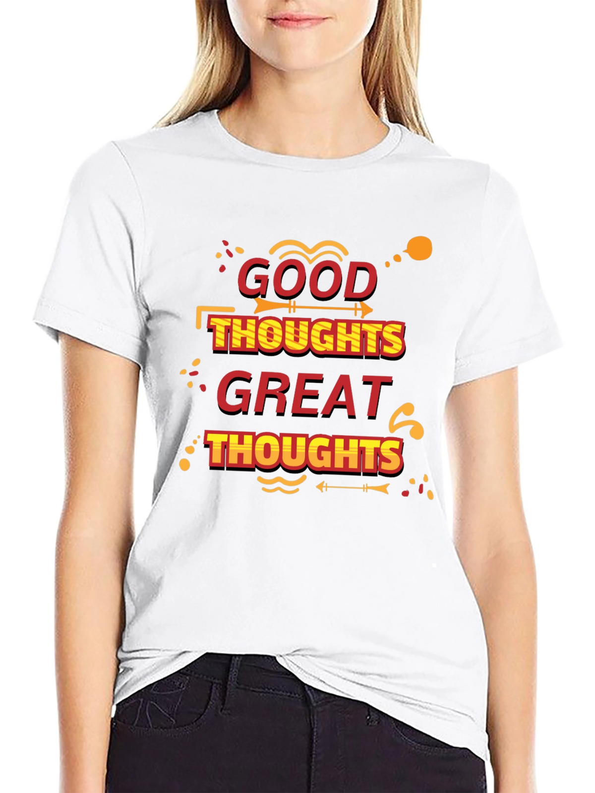 Good Thoughts Great Thoughts Black T-Shirt