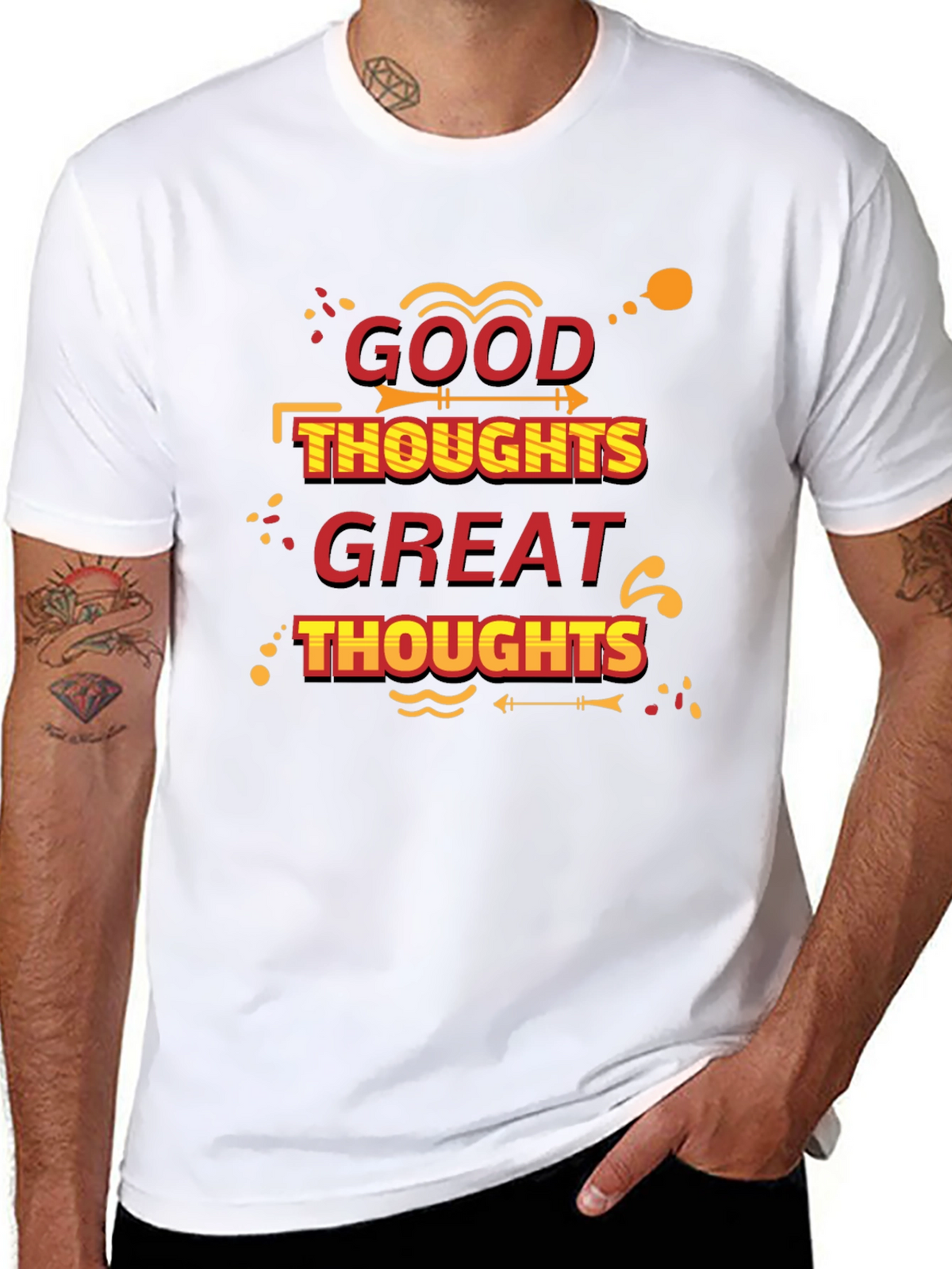 Good Thoughts Great Thoughts Black T-Shirt