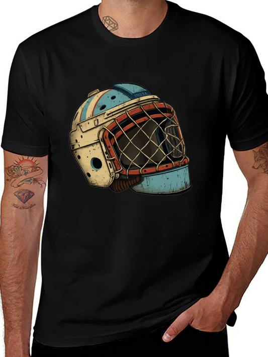 Vintage Hockey Goalie Mask Graphic Tee