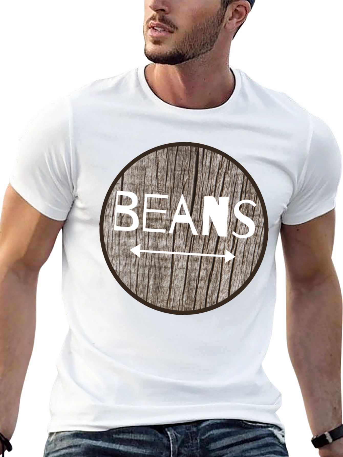 Beans Arrow T-Shirt - Novelty Graphic Tee