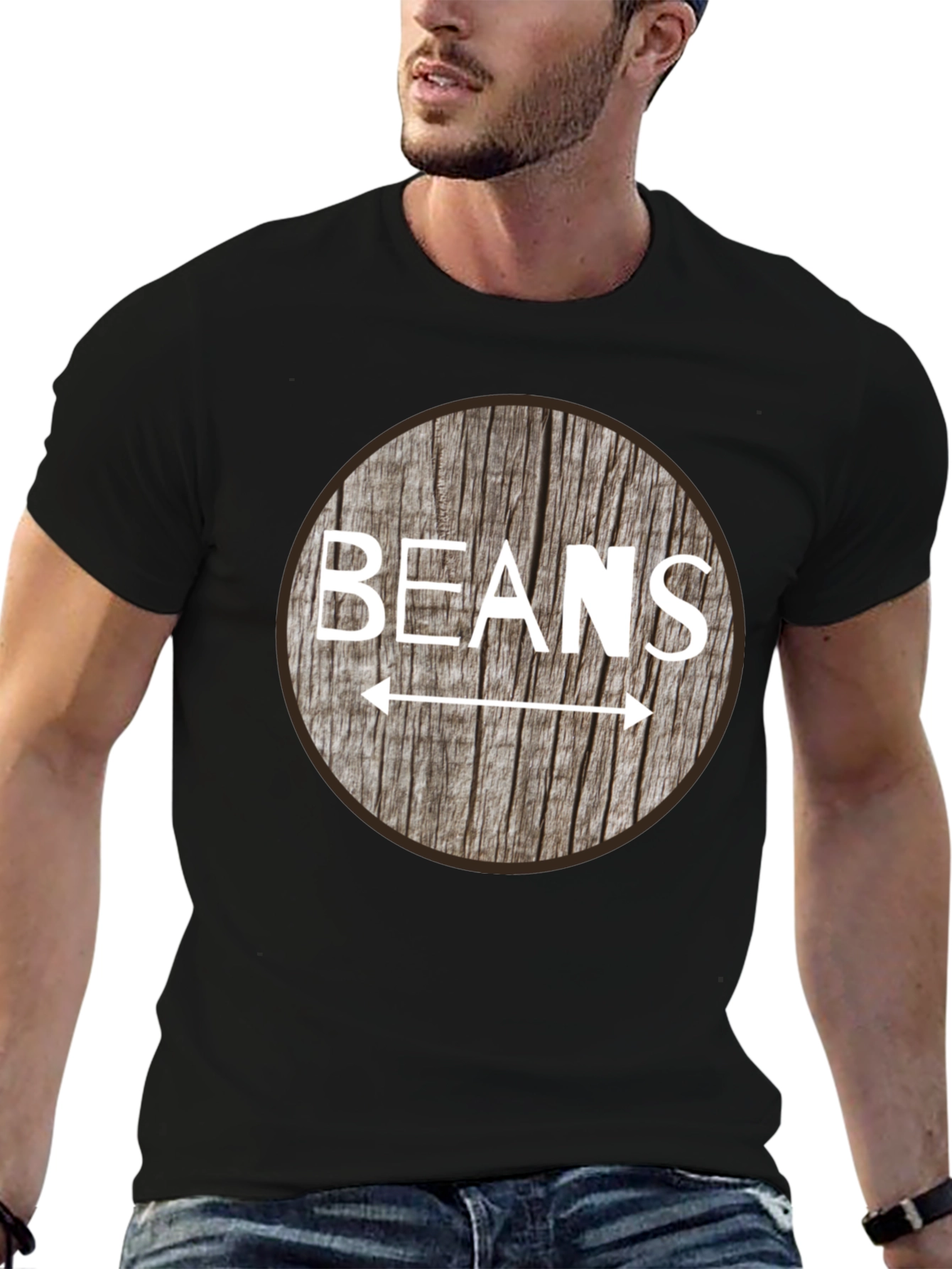 Beans Arrow T-Shirt - Novelty Graphic Tee