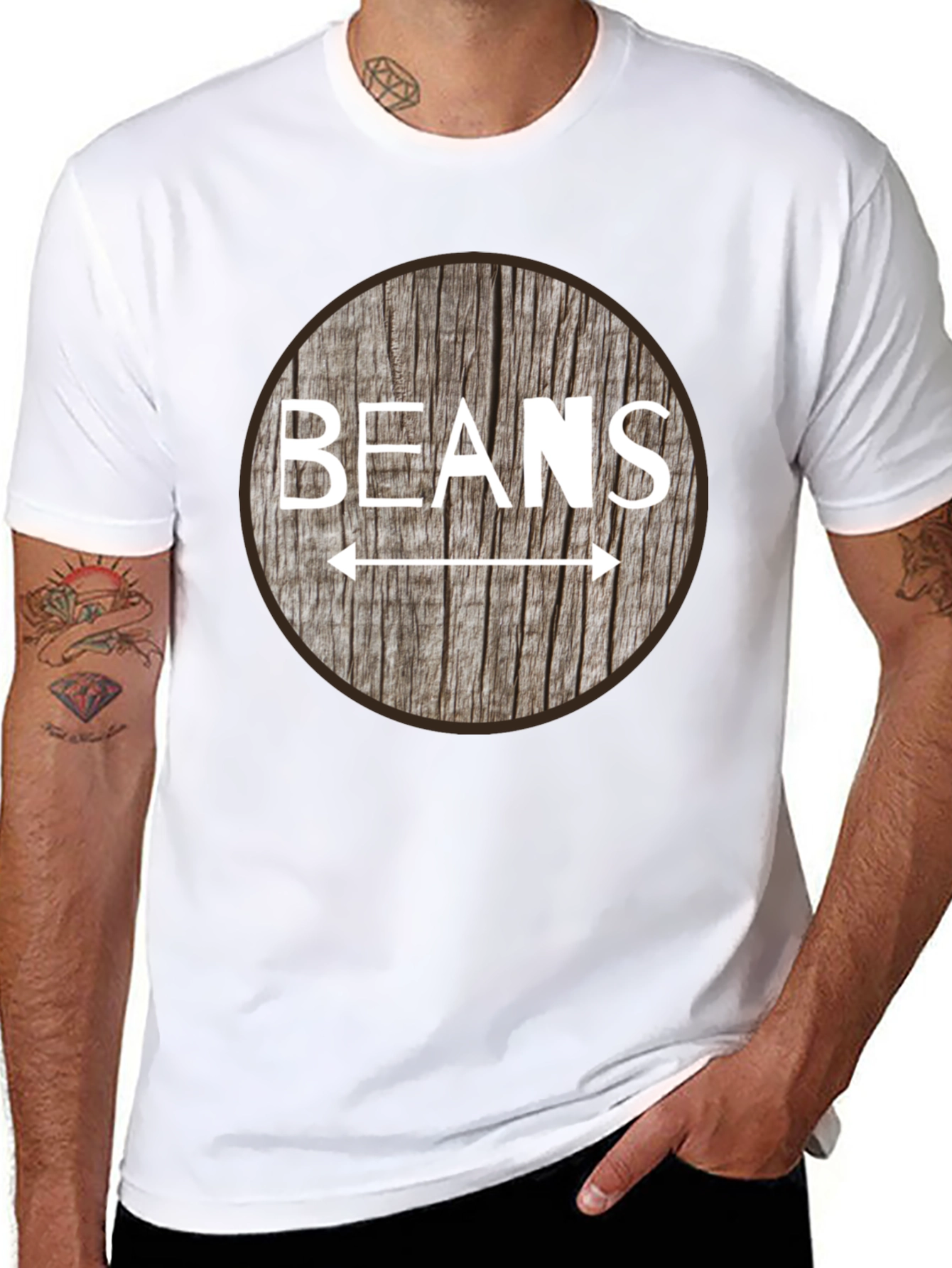 Beans Arrow T-Shirt - Novelty Graphic Tee