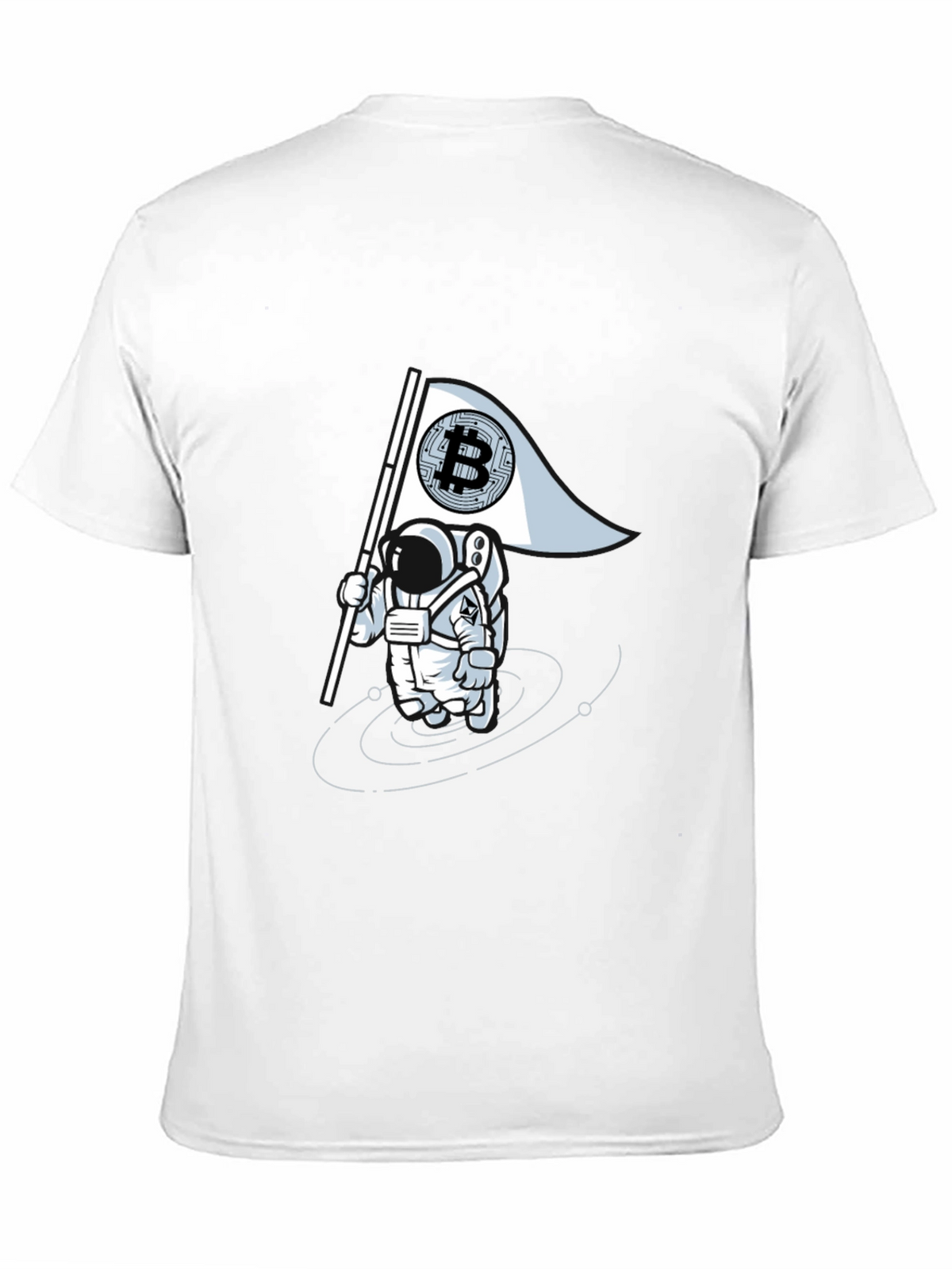 Bitcoin Astronaut Graphic Tee - Crypto Flag T-Shirt