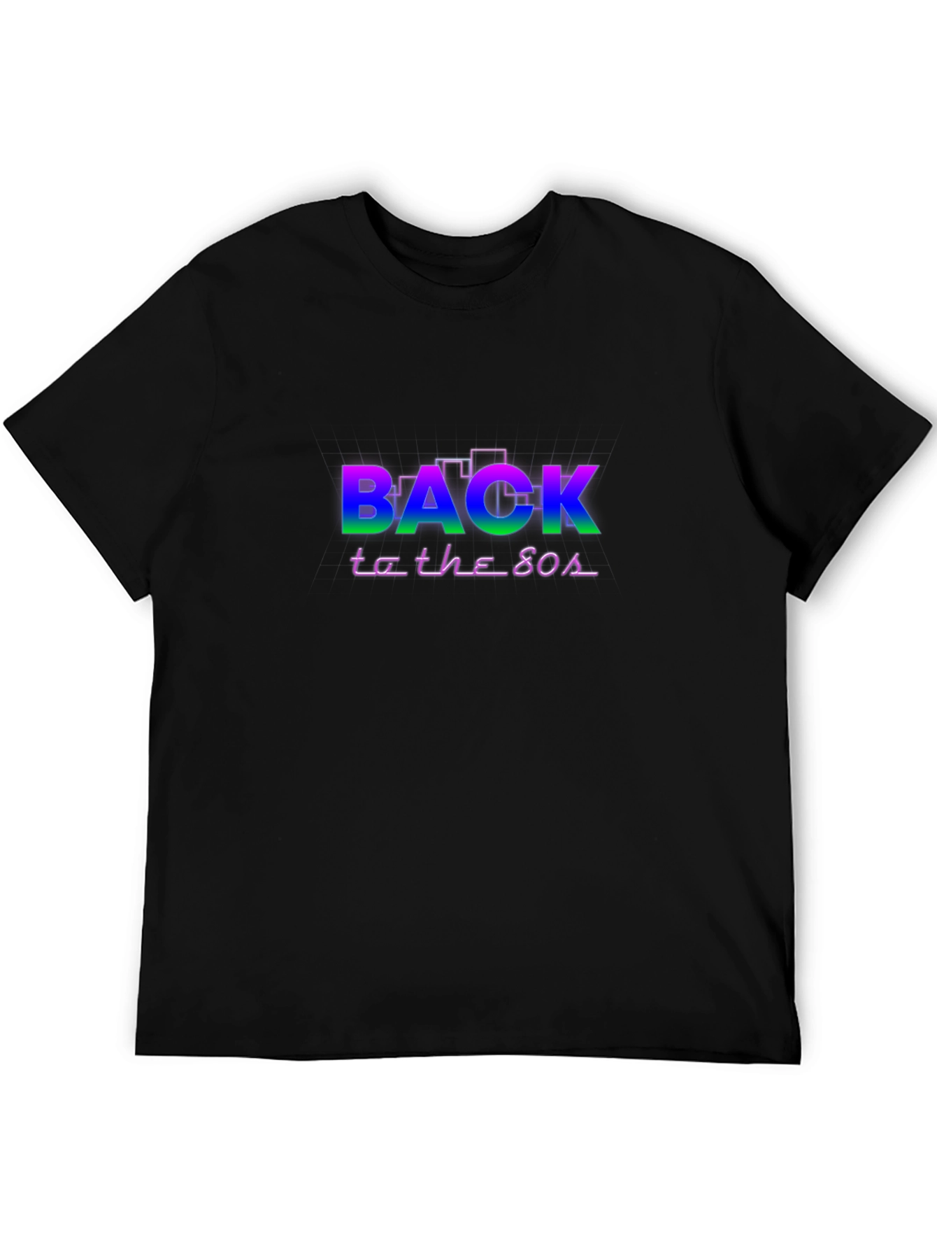 Retro Back to the 80s Graphic Tee - Black