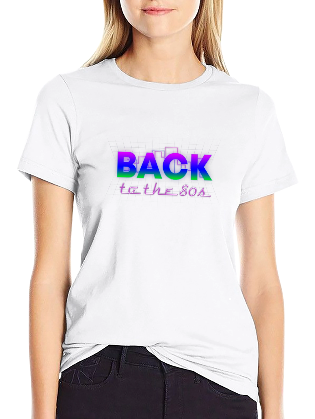 Retro Back to the 80s Graphic Tee - Black